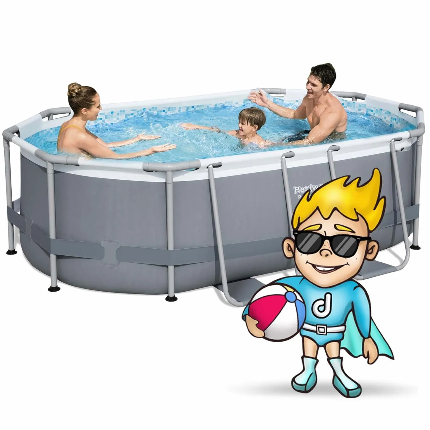 Bestway Power Steel 10' x 6'7" x 33" Oval Pool Set