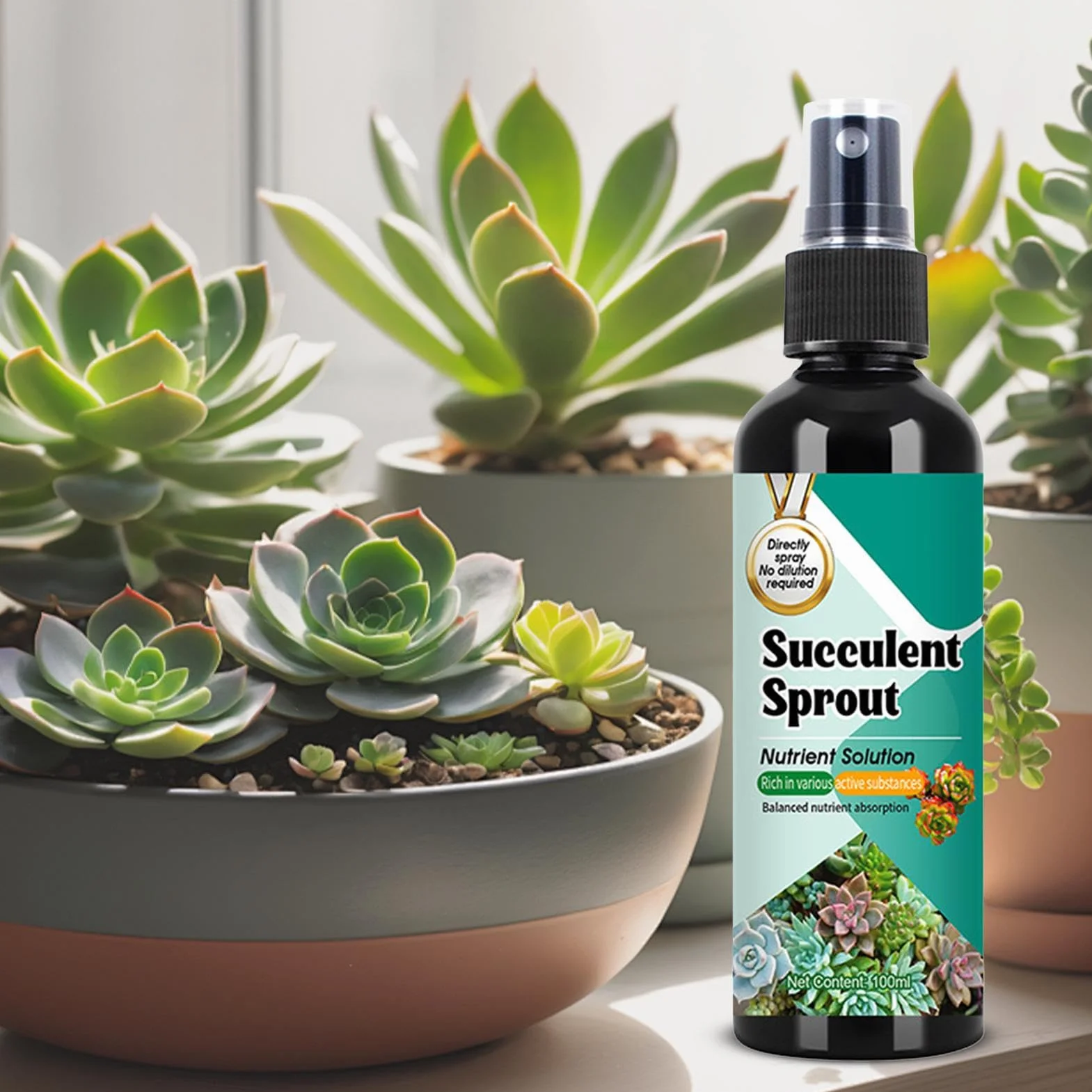 Nawóz Do Kaktusów | Stymulator Wzrostu Sadzonek Dla Sukulentów - 100ml Stymulator Wzrostu Dla Roślin Doniczkowych W Pomieszczeniach I Na Zewnątrz