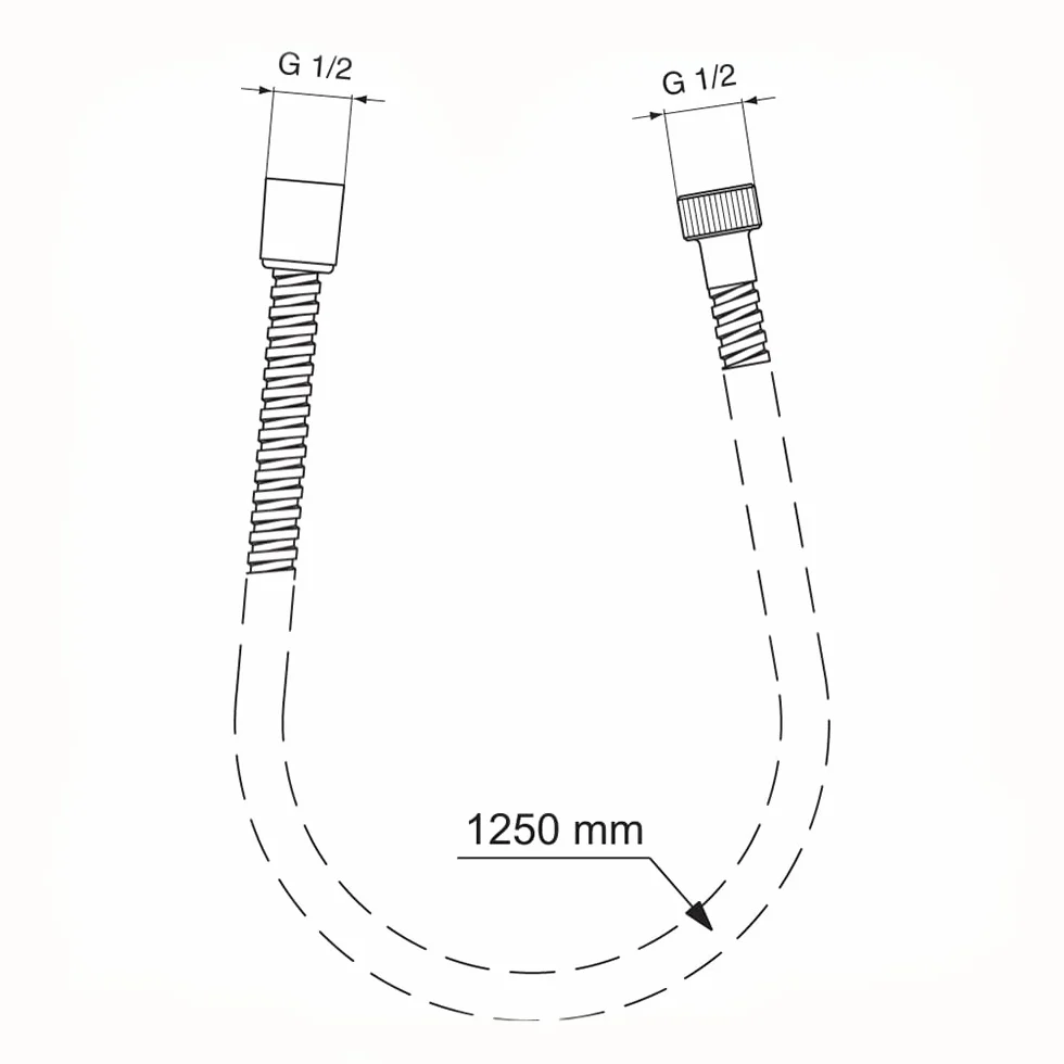 Wąż prysznicowy - Ideal Standard Metalflex uniwersalny wąż prysznicowy 1,25 m, chrom, BF125AA