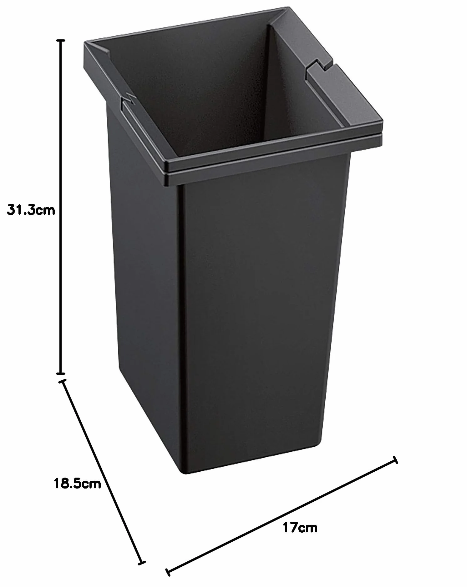 BLANCO Select pojemnik na odpady, 6 l, pasuje do wbudowanego systemu segregacji śmieci, tworzywo sztuczne antracyt