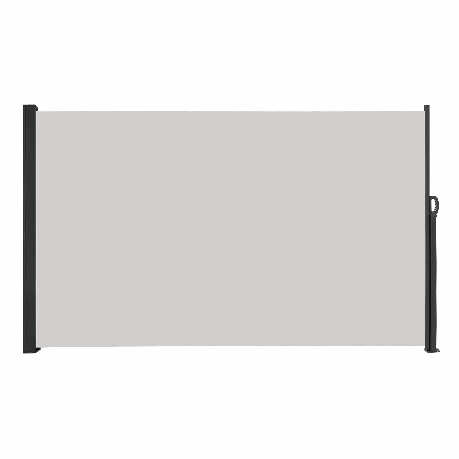 Markiza boczna 200 x 300 cm szara wysuwana ochrona przed wzrokiem i wiatrem na taras balkon ogród