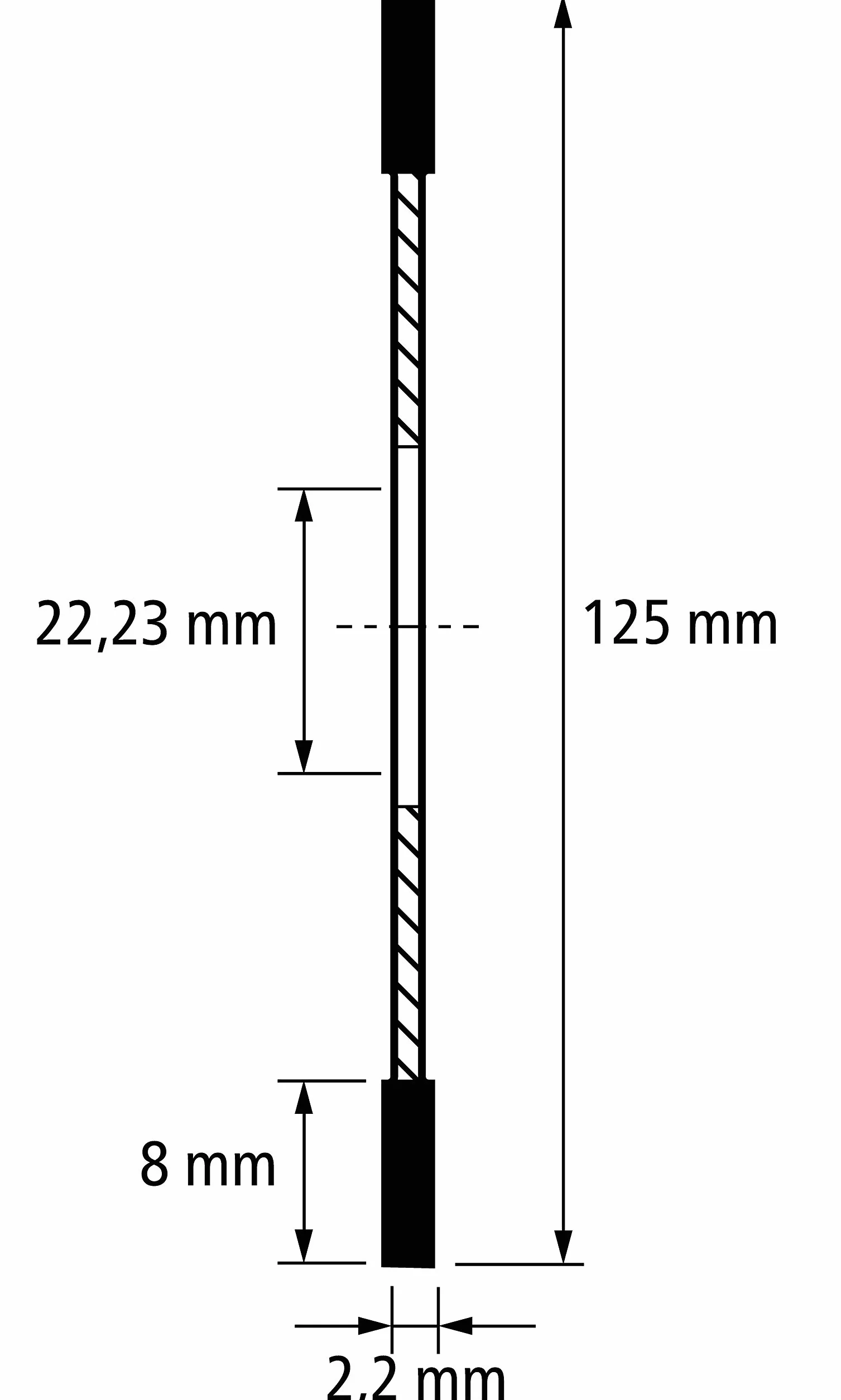 Pferd 68012221 diamentowa tarcza tnąca PSF | 125 x 2,2 x 22,23 mm | Segmentowana krawędź do szybkiego cięcia, 125 mm x 2,2 mm