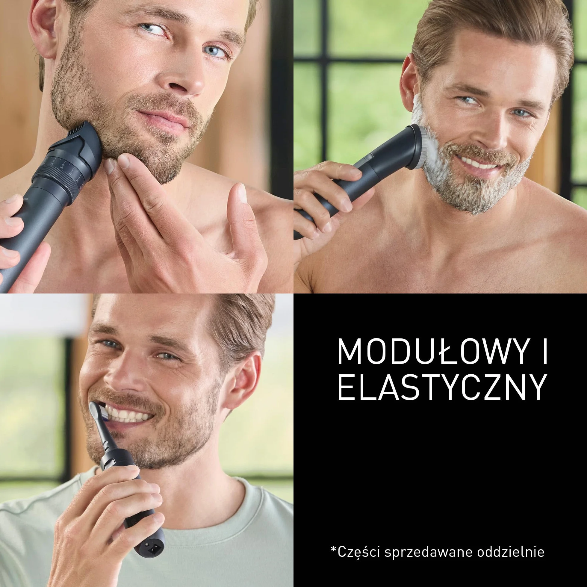 Panasonic ER-CTN1 MULTISHAPE modułowy system do pielęgnacji osobistej - nasadka trymera do brody/włosów (39 długości cięcia, wodoodporna)