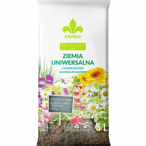 KRONEN Ziemia uniwersalna z nawilżaczem 5L do kwiatów warzyw, ziół, iglaków