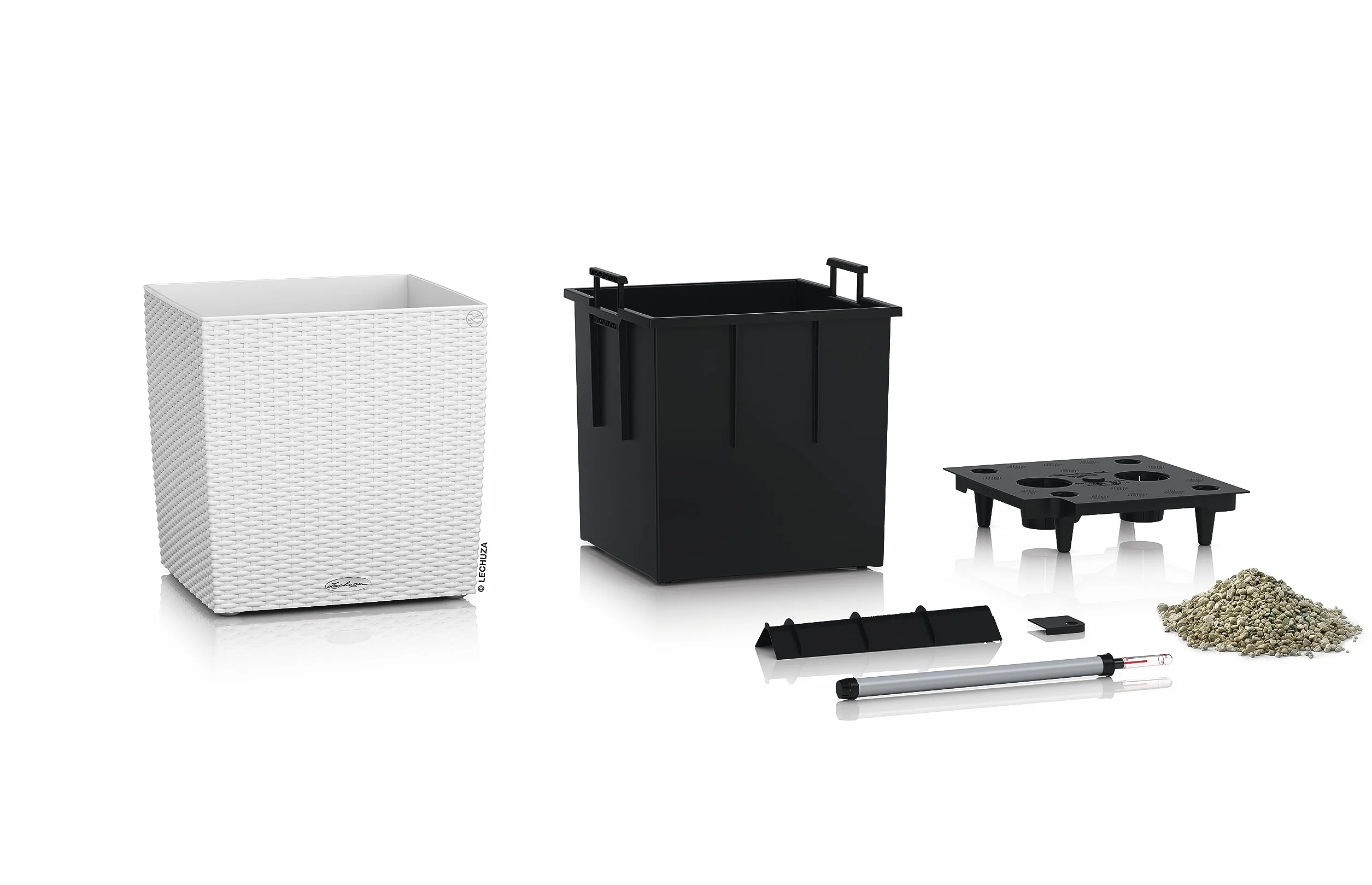 Lechuza Donica Cube Domek 30 Biały System Nawadniania