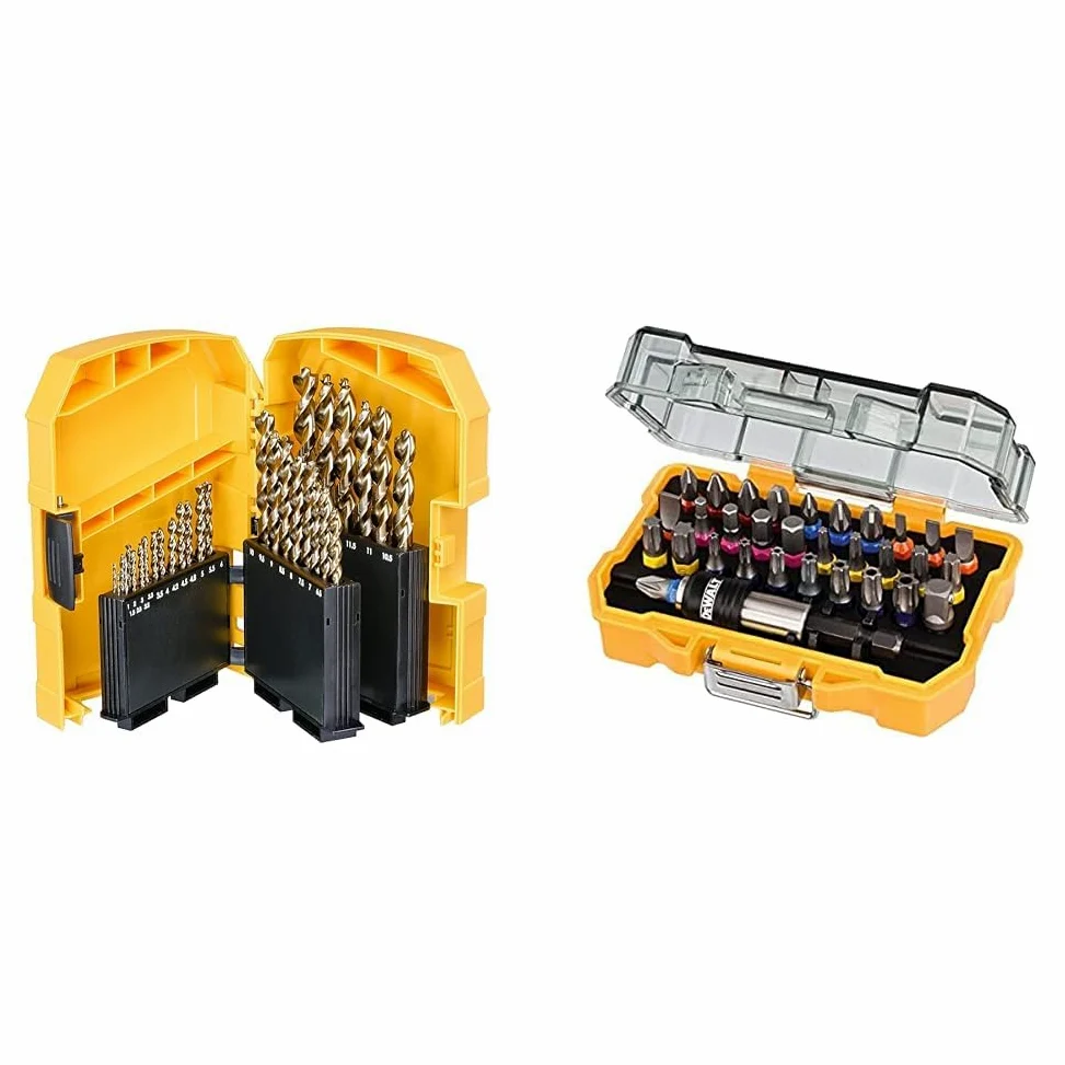 DEWALT, Zestaw wierteł do metalu Extreme, 29 sztuk, DT7926-XJ & Zestaw Bitów/Końcówek Wkrętarskich DT7969 DeWalt (32 el.)