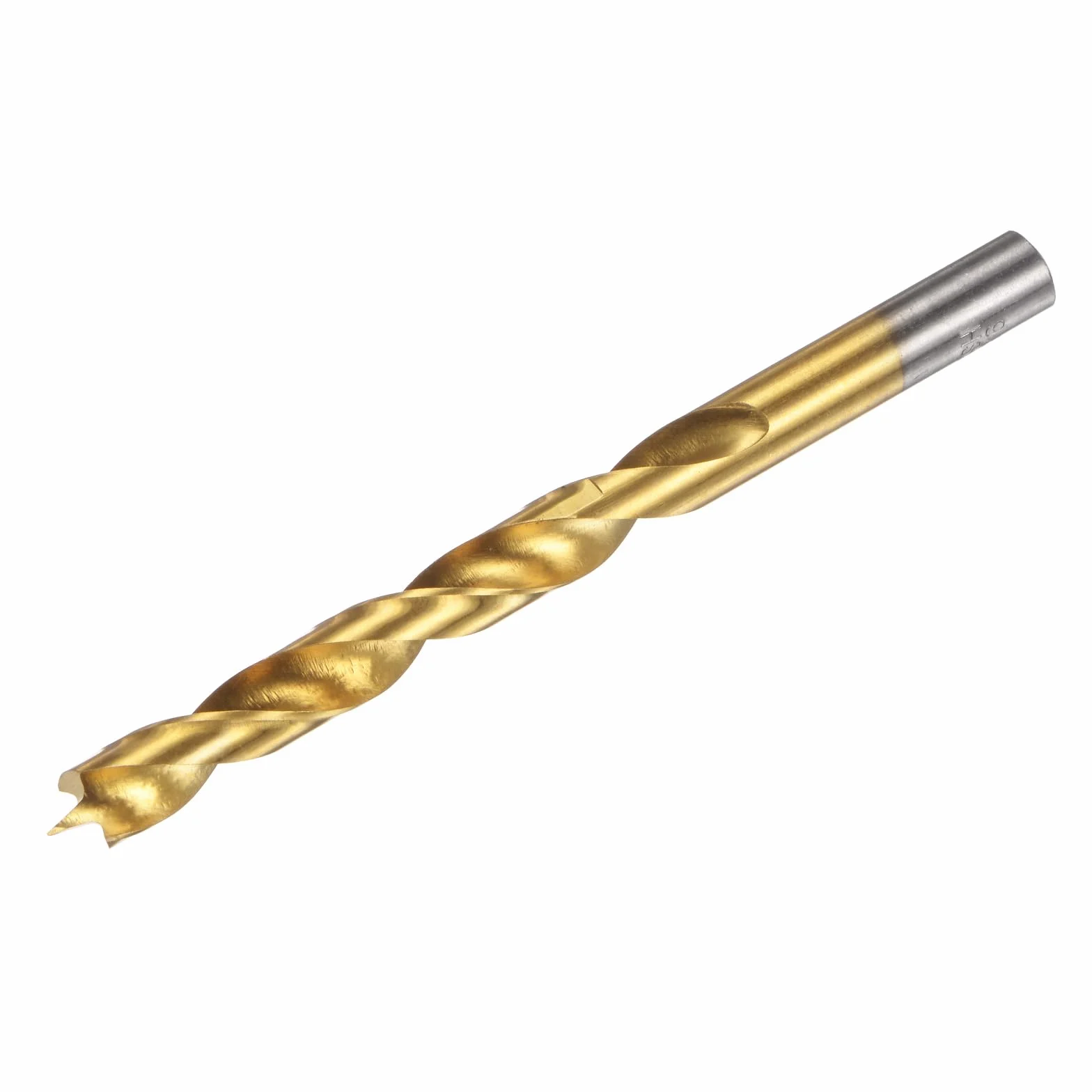 QUARKZMAN Wiertło Brad Point 9,5 mm (3/8") Dia prosty okrągły trzpień wiertło metryczne Brad Point spiralne wiertło spiralne do stolarza do obróbki drewna gumy, złoty