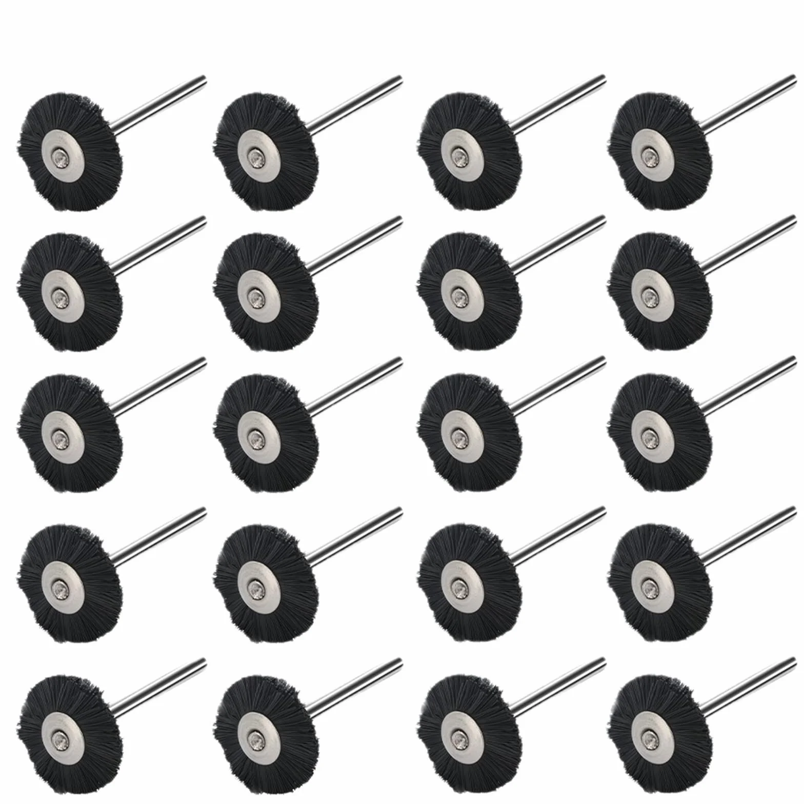 Nasadki szczotkowe do wiertarek, Tarcza ścierna wielokolorowa stal nierdzewna 22mm 10/20 szt. Szlif wiertarski(20pcs 22mm-black)