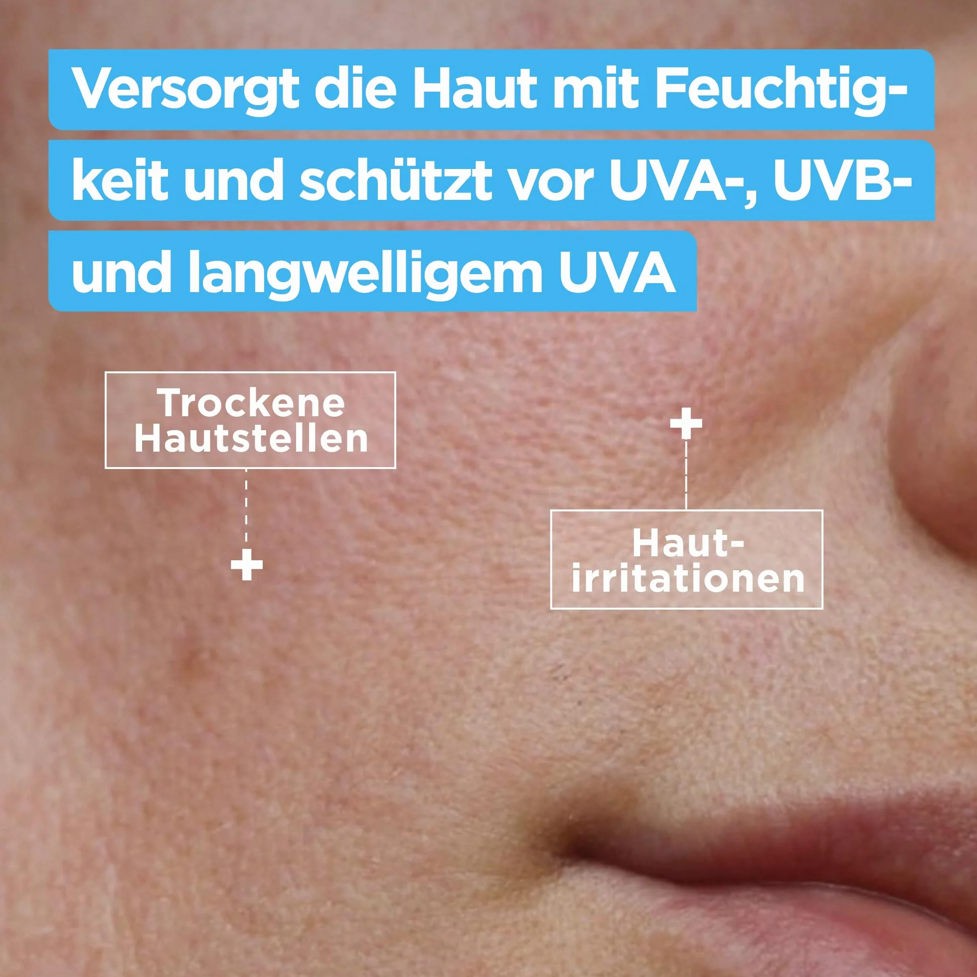Mixa UV 50 pielęgnacja skóry wrażliwej, ochrona przed promieniowaniem UVB + UVA + Long UVA, SPF 50, z kwasem hialuronowym, nadaje się do twarzy i szyi, hipoalergiczny, 50 ml