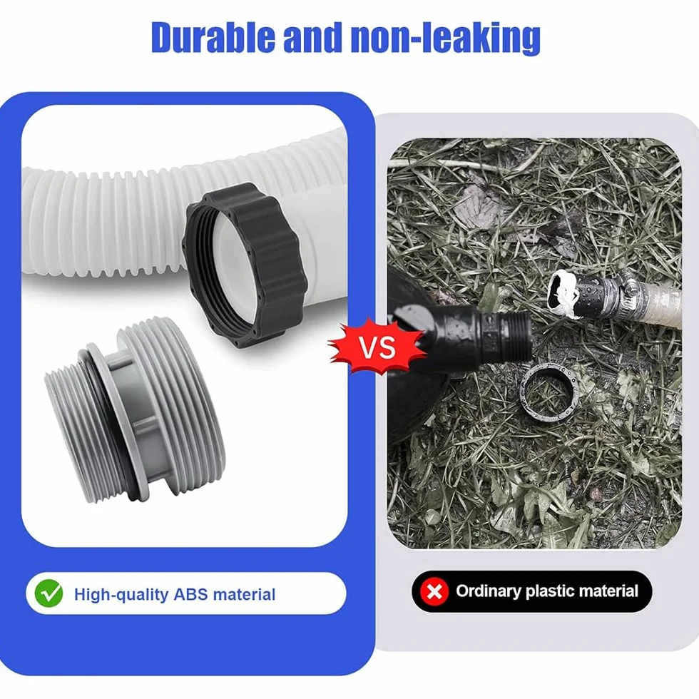 Adapter do węża basenowego Intex 40 mm na 1 1/2" z uszczelką i taśmą PTFE