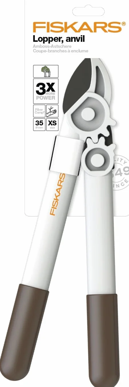Fiskars Lopper L32, biały, do gałęzi Ø 3,5 cm, długość 38,7 cm, FiberComp/Steel