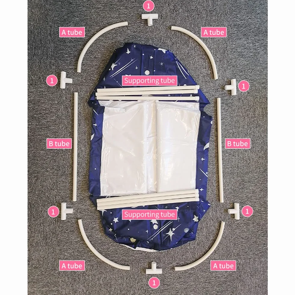Składana wanna, przenośna wanna dla dorosłych, z tworzywa sztucznego, uchwyt PVC, wanna do małej łazienki, dla dorosłych, dzieci (120 x 55 x 50 cm)