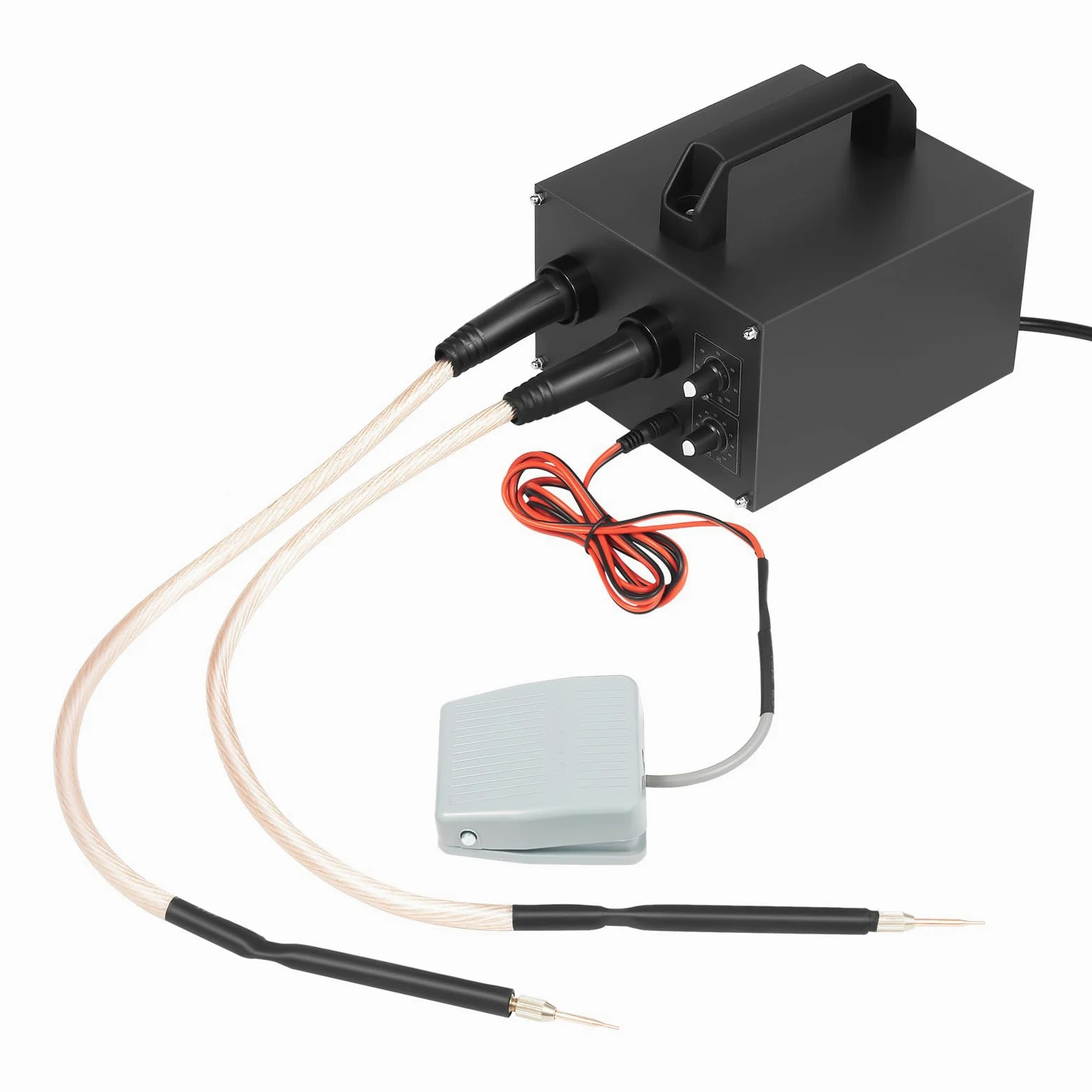 Spawarka punktowa 6700 W 220 V z pedałem nożnym i akcesoriami i prostownikiem SCR, spawarka akumulatorowa do akumulatora litowo-jonowego 18650, precyzyjne spawanie punktowe niklowe 0,25 mm, przenośna