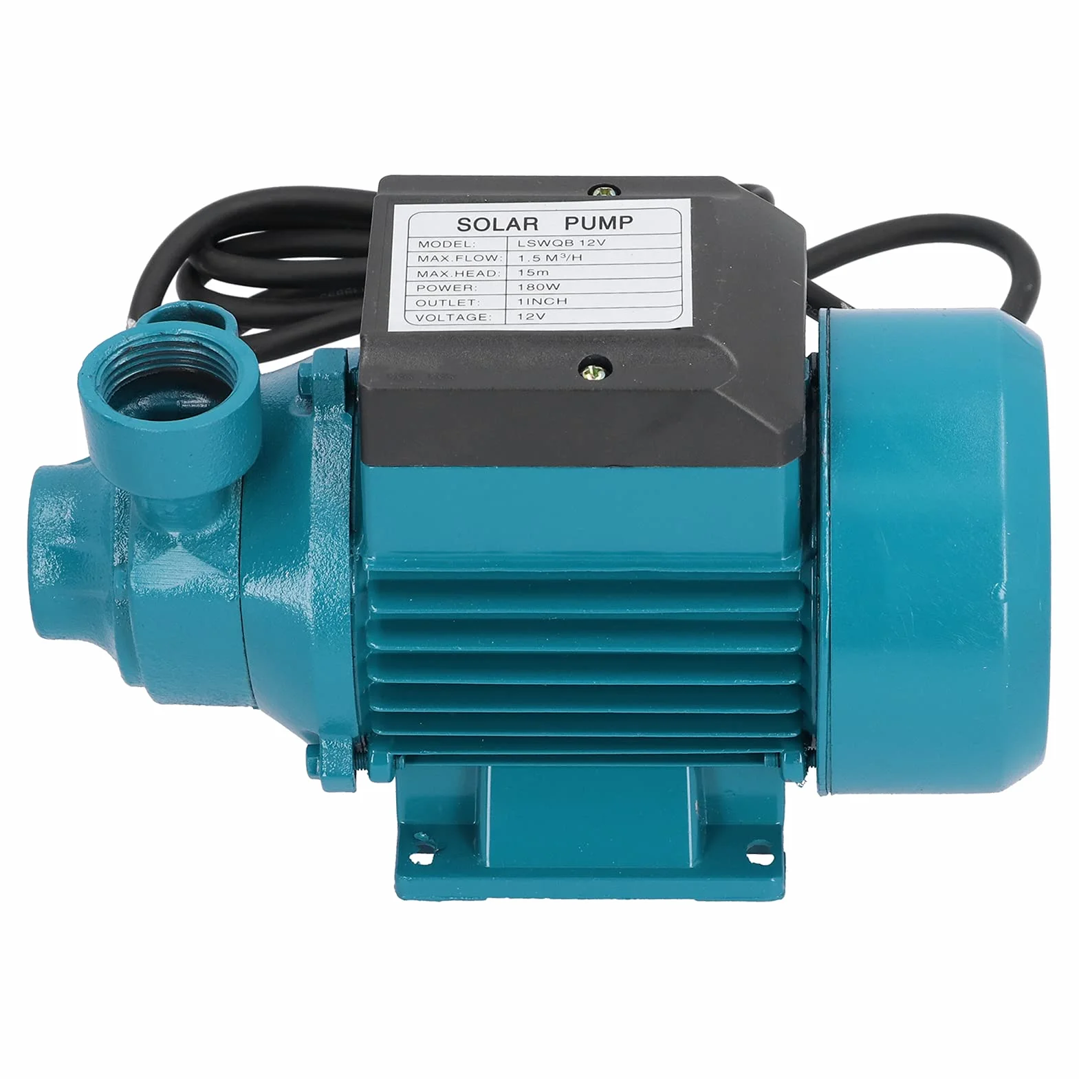 Wodna Pompa Elektryczna 180W DC12V do Transferu i Usuwania Wody z Ogrodu, Wanny, Beczki na Deszczówkę, Basenu, Stawów i Akwariów