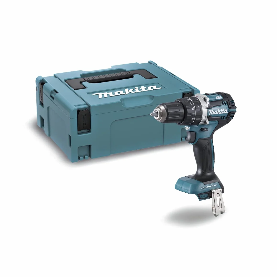 Makita DHP484RGJW akumulatorowa wiertarko-wkrętarka udarowa 18 V w kolorze białym / 6,0 Ah, 2 akumulatory + ładowarka w MAKPAC