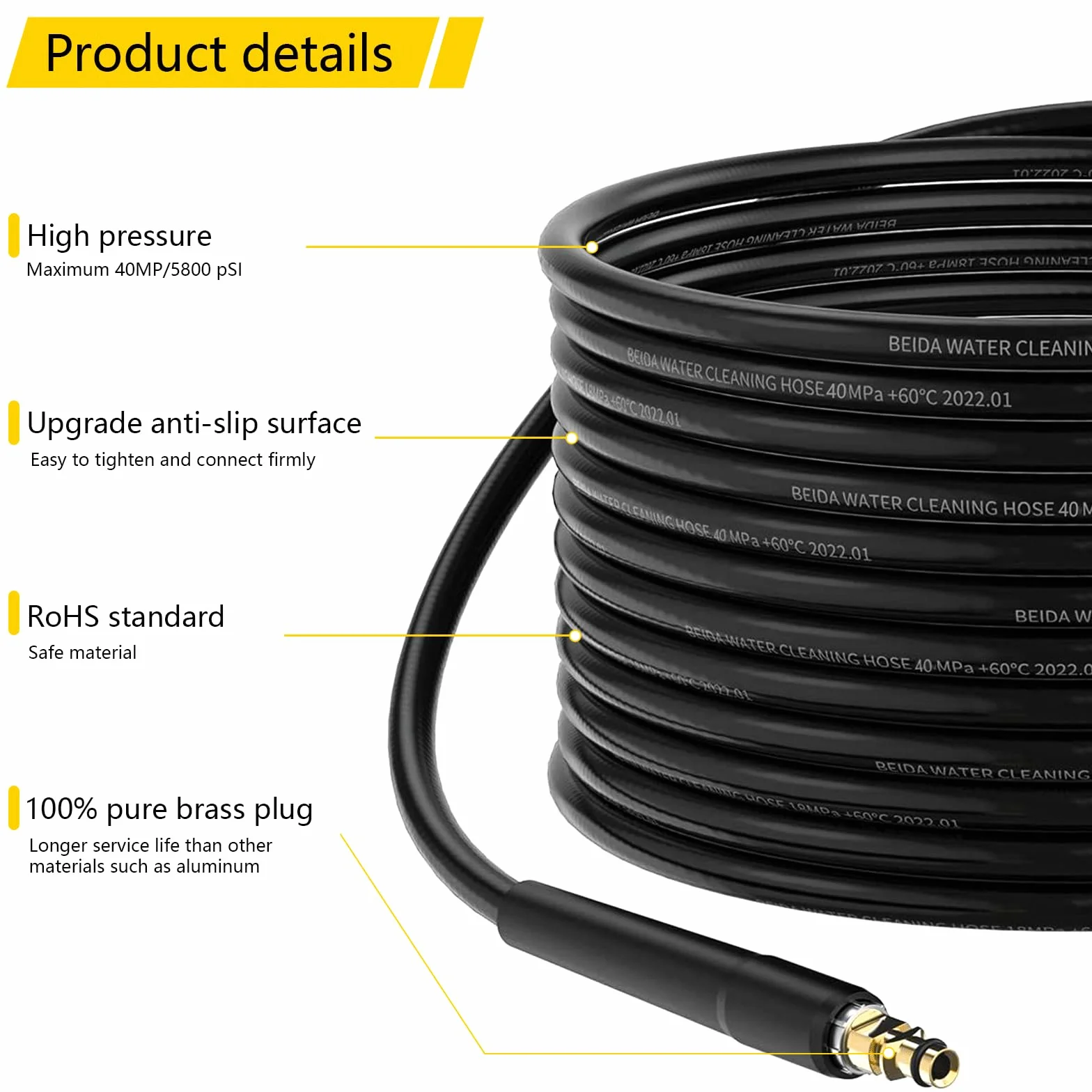 Wąż wysokociśnieniowy 10M kompatybilny z Karcher K2-K7 180 bar