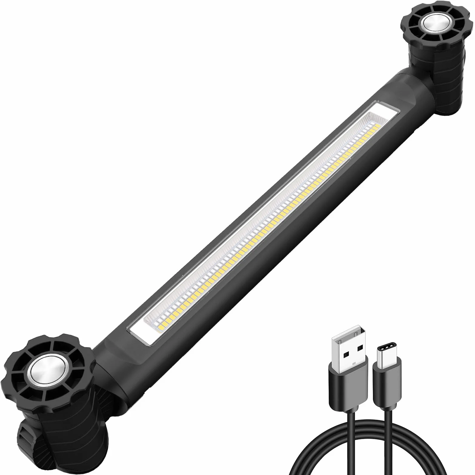 MEIKEE Lampa robocza 3000 lm, 6 trybów świecenia, 3 poziomy jasności, lampa warsztatowa z magnesem i hakiem, reflektor LED, akumulator do ponownego ładowania, reflektor budowlany na kemping, do garażu
