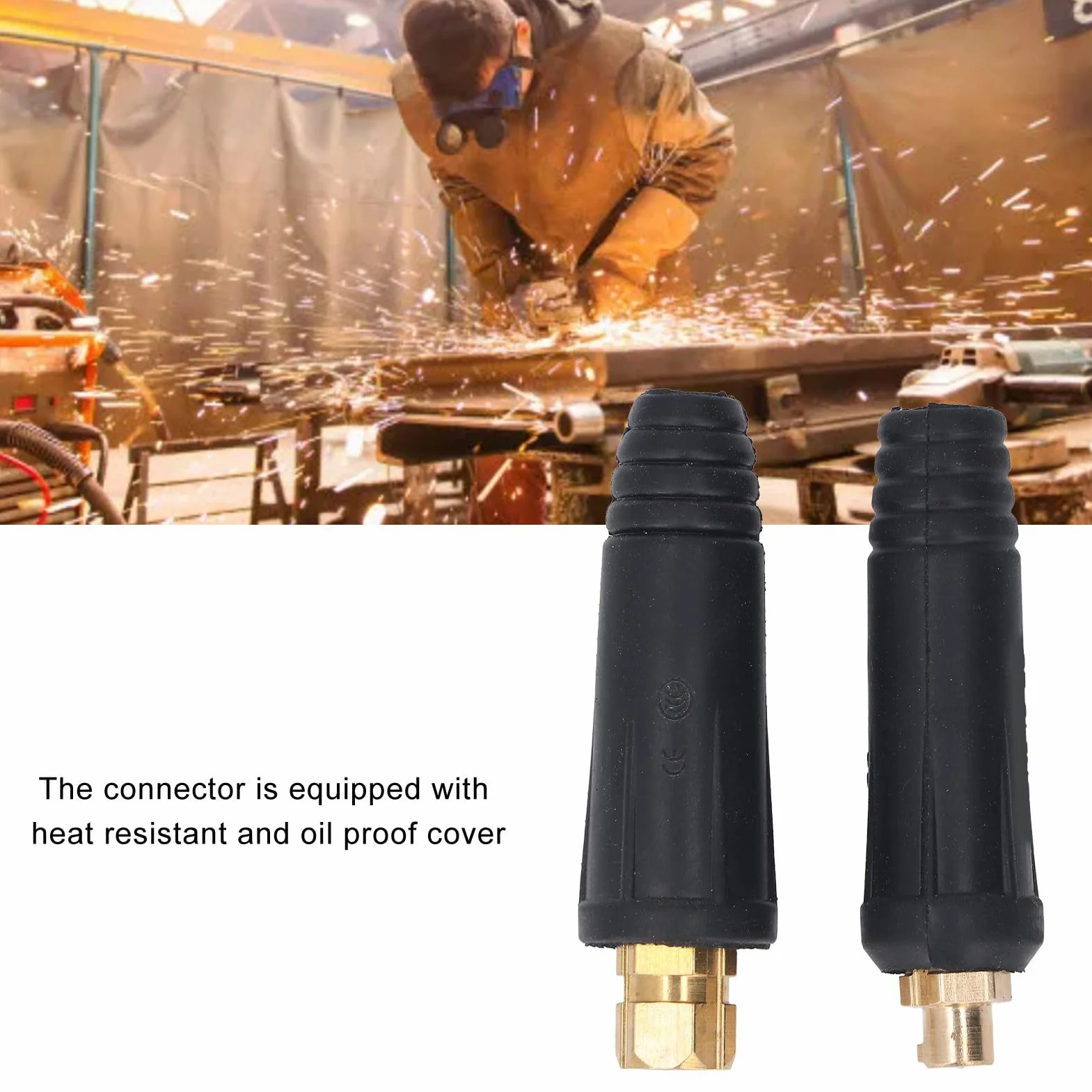 Alomejor Złącze Kabla Spawalniczego Niezawodne Szybkozłącze do Kabli 200-300 Amp 35-50 Mm Kwadratowych, Bezpieczne Połączenie dla Użytkowników Spawarek łukowych Argonem
