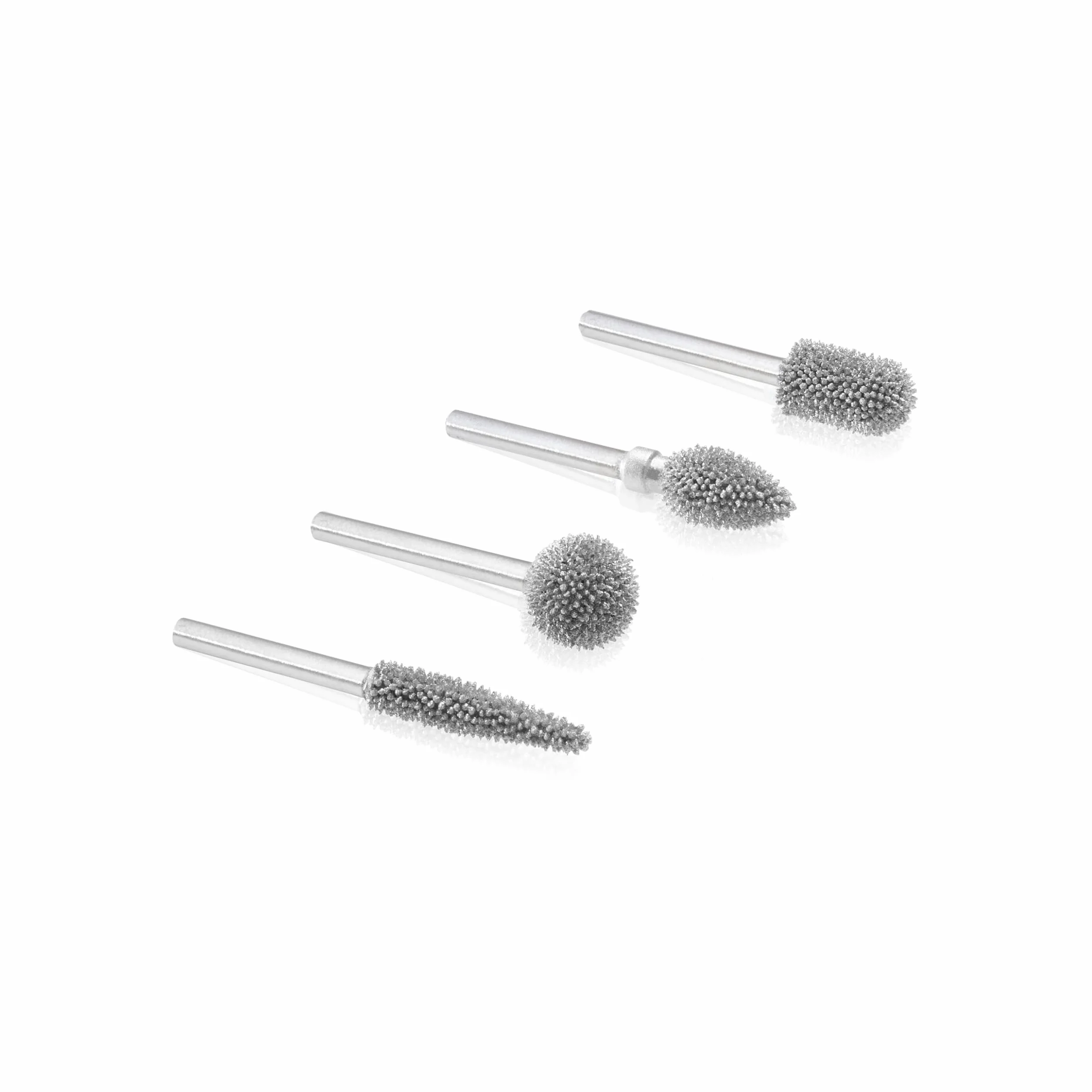 Kutzall 4-Piece Rotary Burr Kit - 1⁄8" Shaft, Coarse - Woodworking Attachment for Dremel, Foredom, Ryobi, DeWalt, Milwaukee Tools - Structured Tungsten Carbide