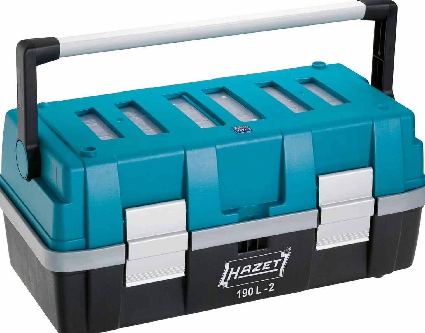 HAZET skrzynka narzędziowa z tworzywa sztucznego 190L-2 I pusta I 26,4 x 22,8 x 47,4 cm I solidna skrzynka narzędziowa dla rzemieślników i wkrętaków hobby