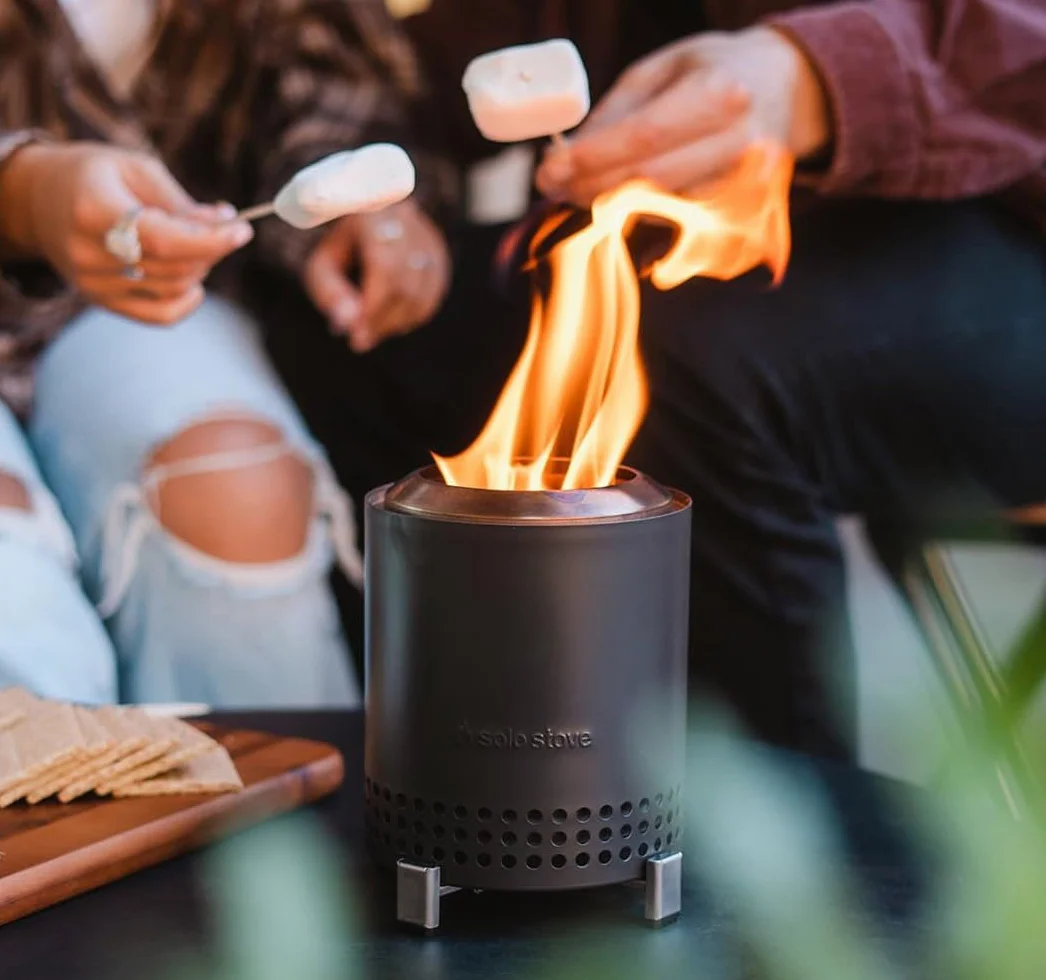 Solo Stove Mesa palenisko stołowe ze stojakiem, stal nierdzewna, na pelety i drewno, z torbą podróżną, 17,5 x 13