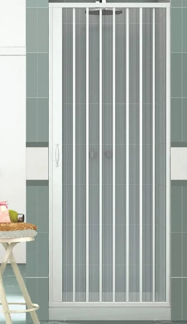Box prysznicowy PVC VERA 70-150 cm 185 cm biały drzwi otwierane jednoskrzydłowe