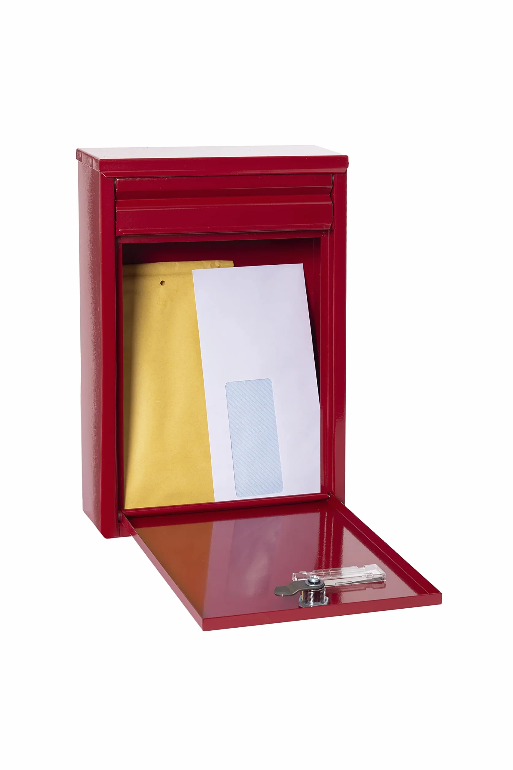ARREGUI Zaguán E5756 skrzynka na listy lub skrzynka na listy z ocynkowanej stali, rozmiar S (DIN A5), czerwona, 32 x 22 x 8 cm, rozmiar S (DIN A5) – 32 x 22 x 8 cm