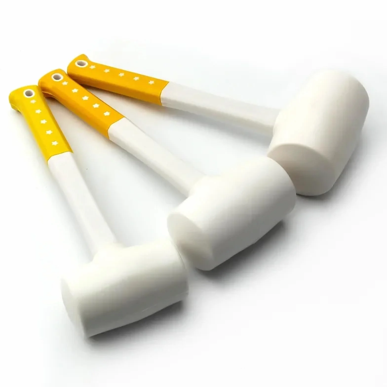 młotek gumowy， 1 szt. Wytrzymały biały gumowy młotek do montażu płytek ceramicznych, kleju plastikowego, 55 mm, 60, 70 średnicy z uchwytem antypoślizgowym(60mm Diameter)