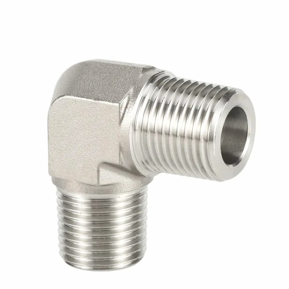 316 stal nierdzewna męski NPT łokieć 1/8 1/4 3/8 1/2 3/4 cala adapter złącza 3000psig 20MPa łącznik rurowy 1 szt. (0.3 cm)