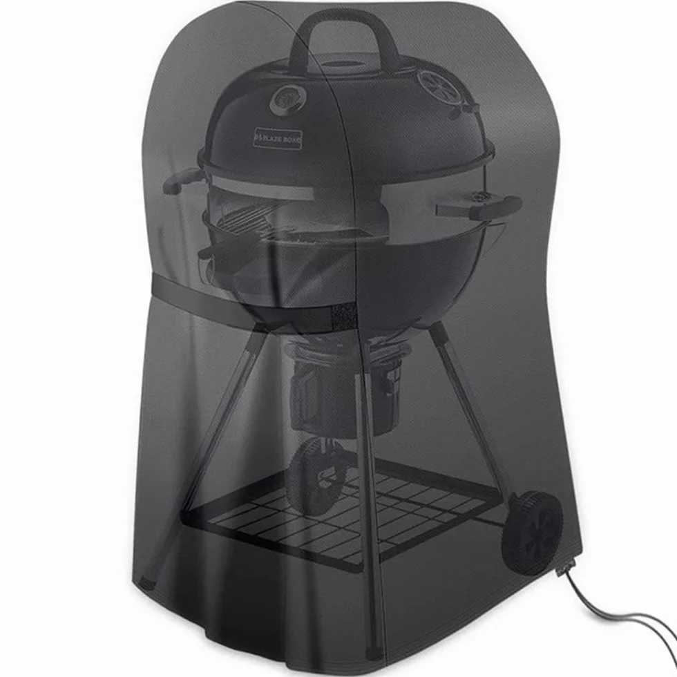 Wodoodporny pokrowiec na grill, 76 x 66 x 110 cm pokrowiec na grill, na zewnątrz 210D Oxford Tarpaulin Pokrywa grillowa na zewnątrz odporna na rozdarcie, do BBQ Grill, odporna na deszcz, kurz słońce