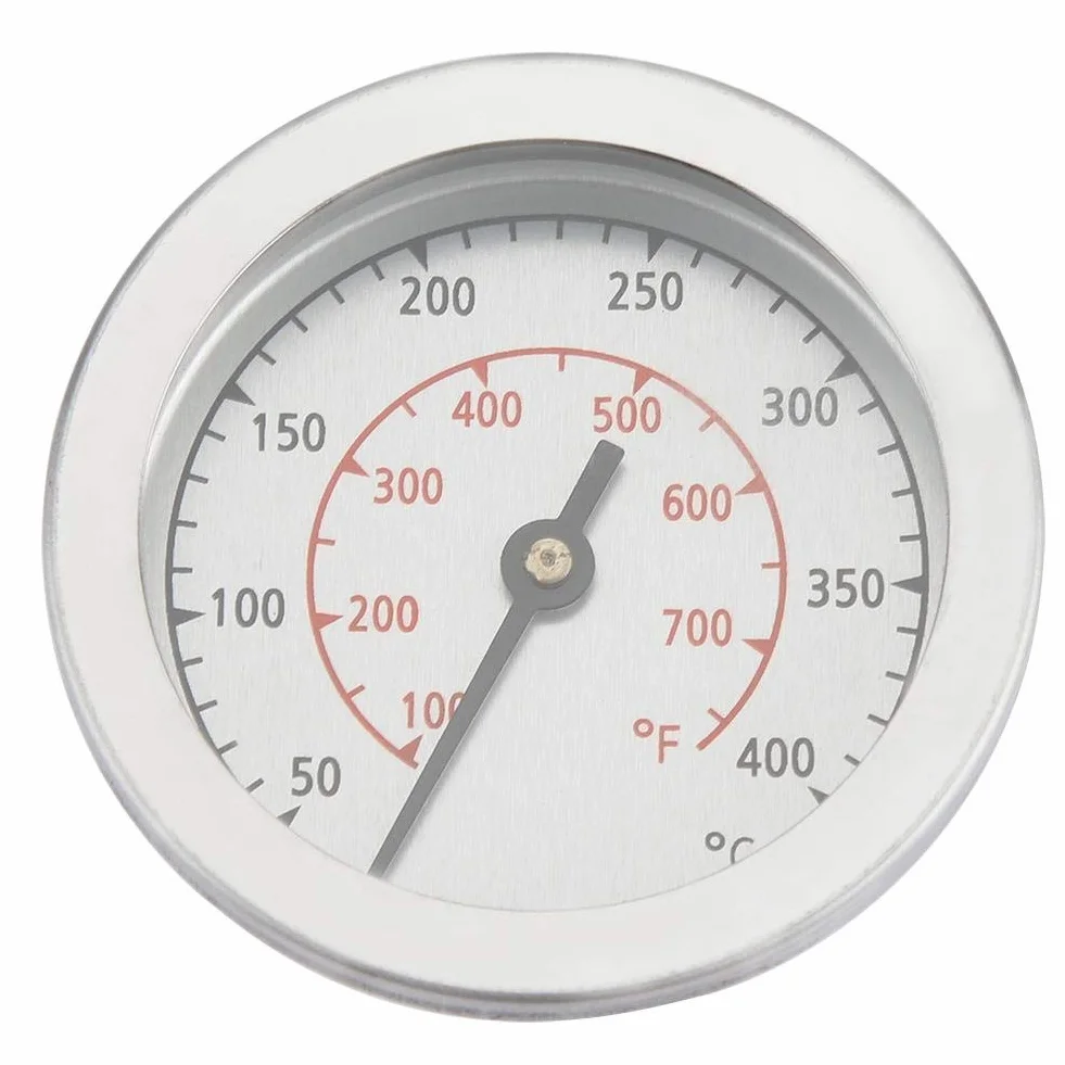 Focket termometr do grilla analogowa tarcza metalowy 100-370°C głębokość zanurzenia 3,9 cm