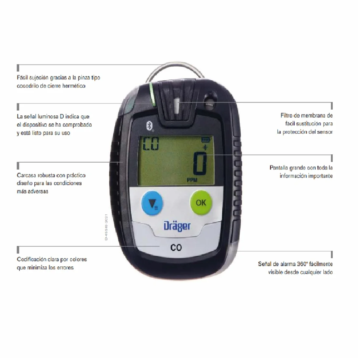 Dräger Safety Pac 6000 miernik wejściowy, typ: CO