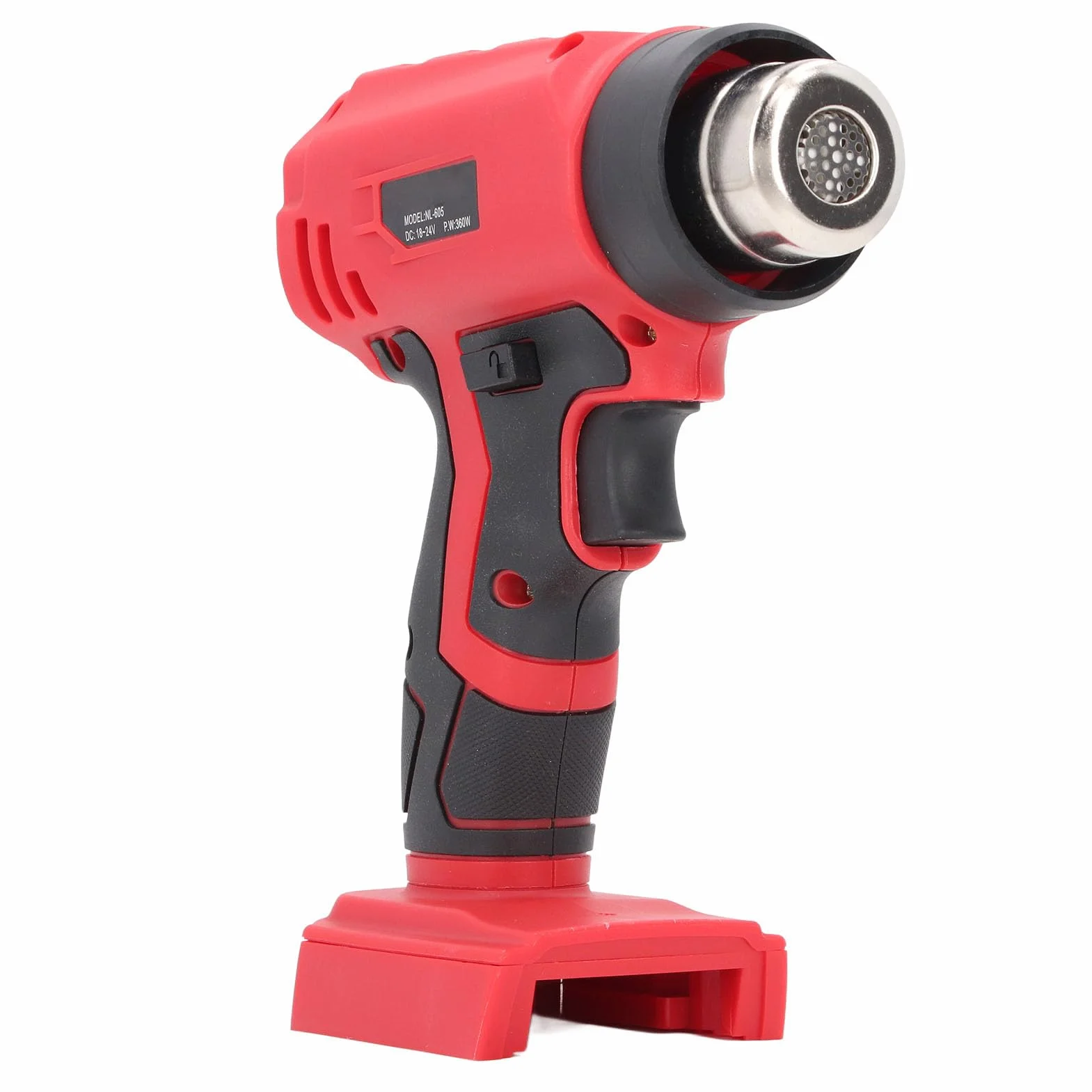 Hyuduo Bezprzewodowa Opalarka ABS Opalarka na gorącą wiatrówkę ze Stali Nierdzewnej 360 W 752F z 4 Dyszami do Rurek Termokurczliwych i Majsterkowania do Baterii Litowej 18 V 48 11 1811