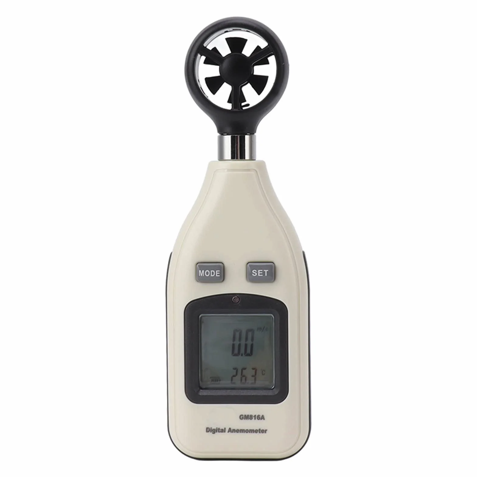 Cyfrowy anemometr LCD - przenośny miernik prędkości i temperatury wiatru dla entuzjastów outdooru