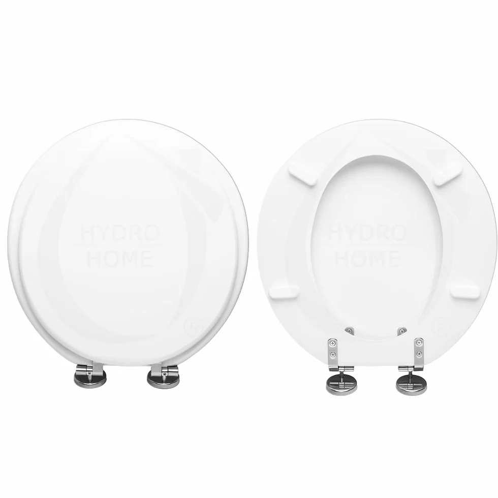 Ideal Standard SMALL SMALL Zgodny, Drewniany Tablet Wc Powlekany Z 2 mm Żywicy Regulowane Zawiasy Mocowanie od góry , Pokrywa Wc Kolor Biały MADE we Włoszech