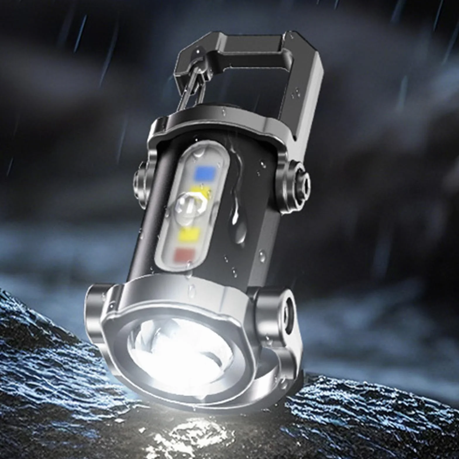 Brelok LED - Kieszonkowe światło LED - kompaktowa jasna lampa ładowalna latarka 3 tryby dla kobiet mężczyzn noc na świeżym powietrzu turystyka impreza