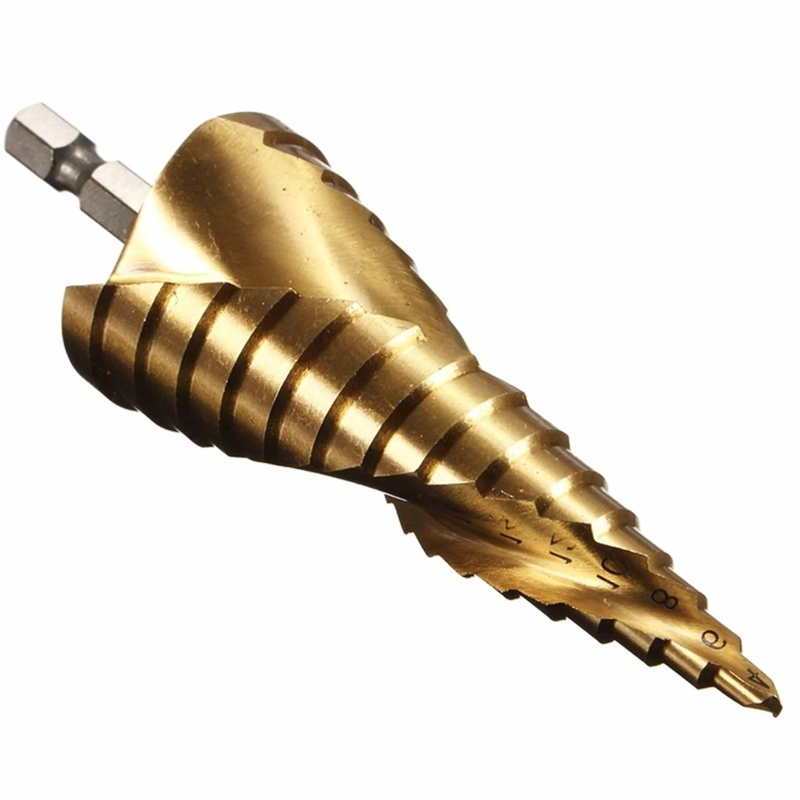 Wiertła tnące Wiertło stopniowe pokryte tytanem 4-12/20/32mm Wiertło do drewna HSS Wiertło do metalu z chwytem sześciokątnym Wiertło rdzeniowe (kolor: zestaw 4 12 20 32mm) (zestaw 4 12 20 32mm)