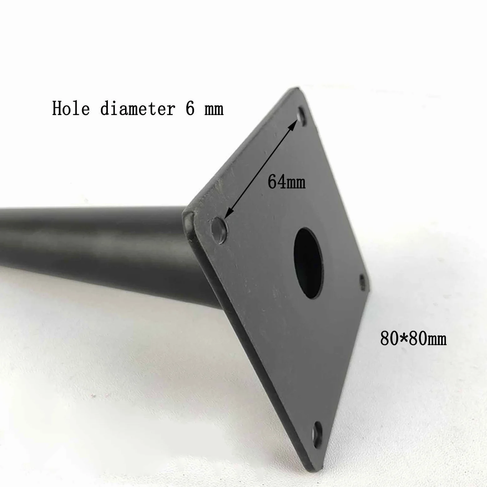 Stopki Blackniture Stopki sofy Stopki szafki, Nogi stolika kawowego Metalowe nóżki stołu Stopki szafki Tv nachylona rura stożkowa//12Cm