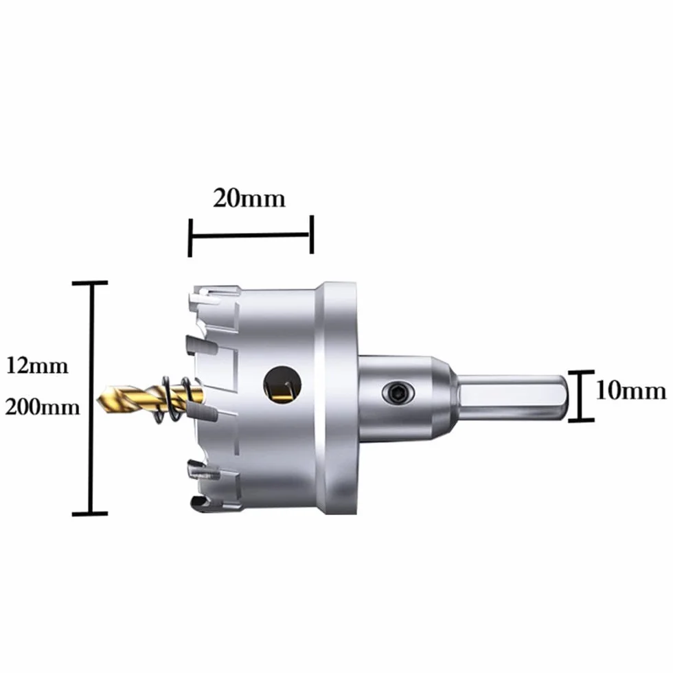 12-150mm Otwornica TCT Wiertła z węglika wolframu Frez kobaltowy Płyta ze stali nierdzewnej Żelazo Metal Wiercenie Cięcie, 85 mm