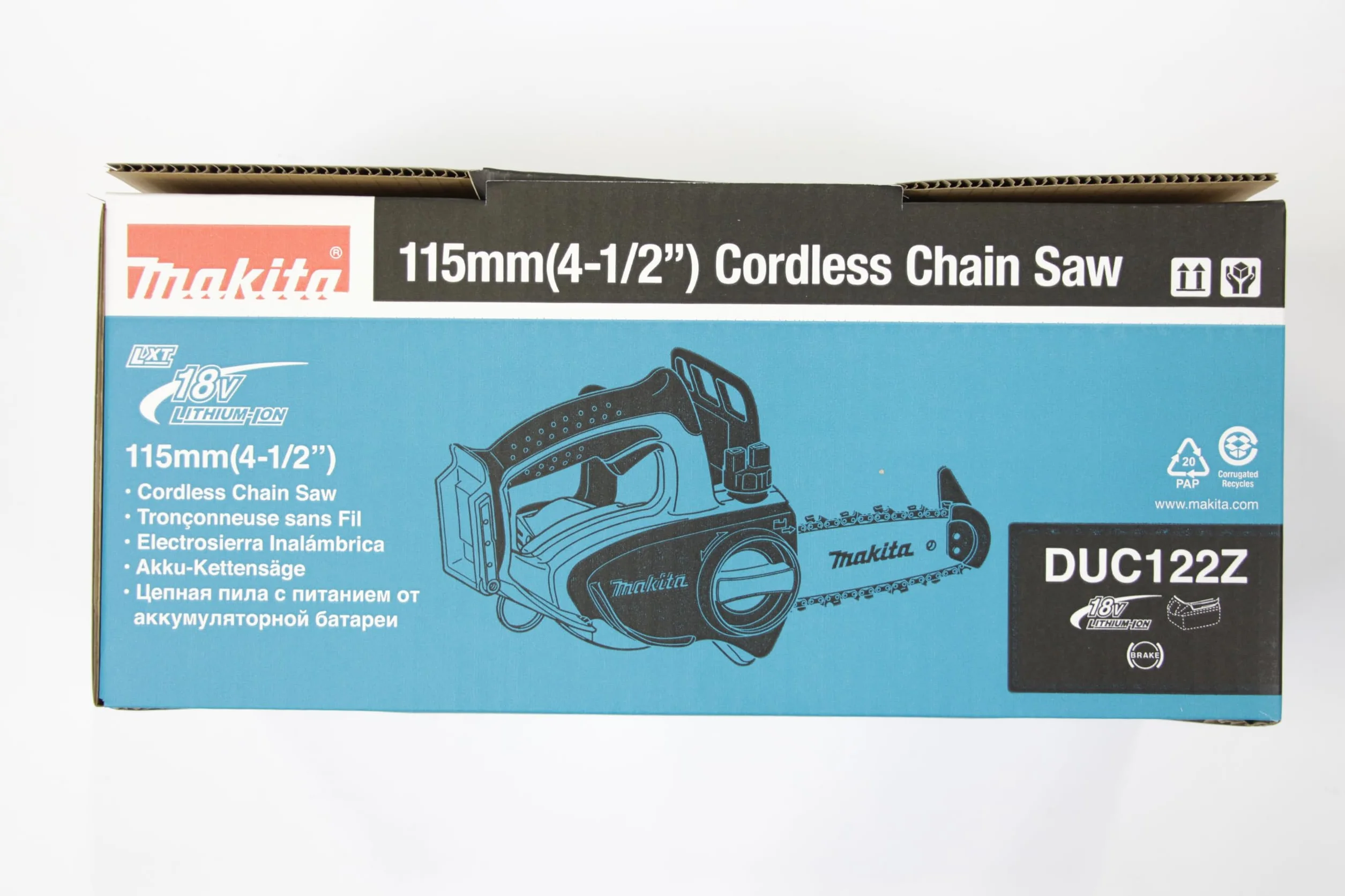 Makita Duc122Z Piła Łańcuchowa, Czarny/Niebieski, 42,2 x 19,5 x 21,5 cm; 2,6 kg