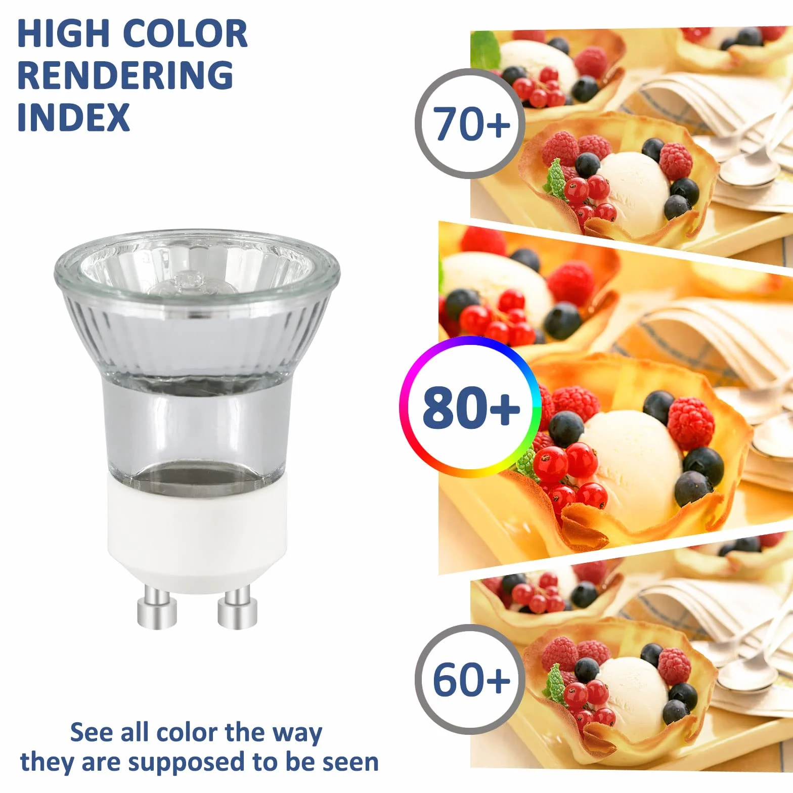 Caldarax 8 sztuk GU10 Mini 35W lampa halogenowa Możliwość ściemniania, MR11 230V reflektor halogenowy, ciepła biel 2800K, 360LM, kąt świecenia 45° reflektor, bez mrugania źródło światła do oświetlenia