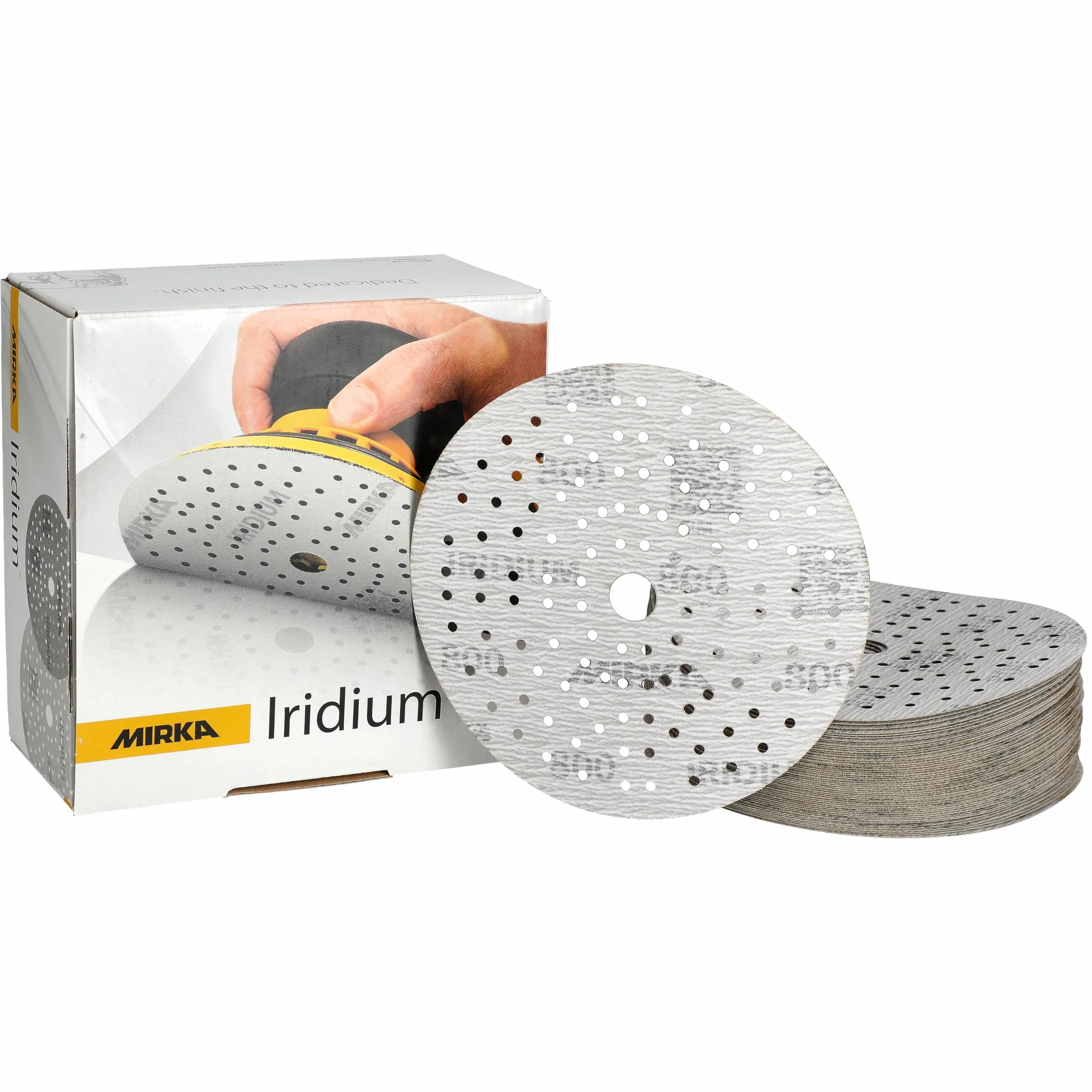 Mirka papier ścierny Iridium 150 mm rzep 121 otworów ziarnistość 800