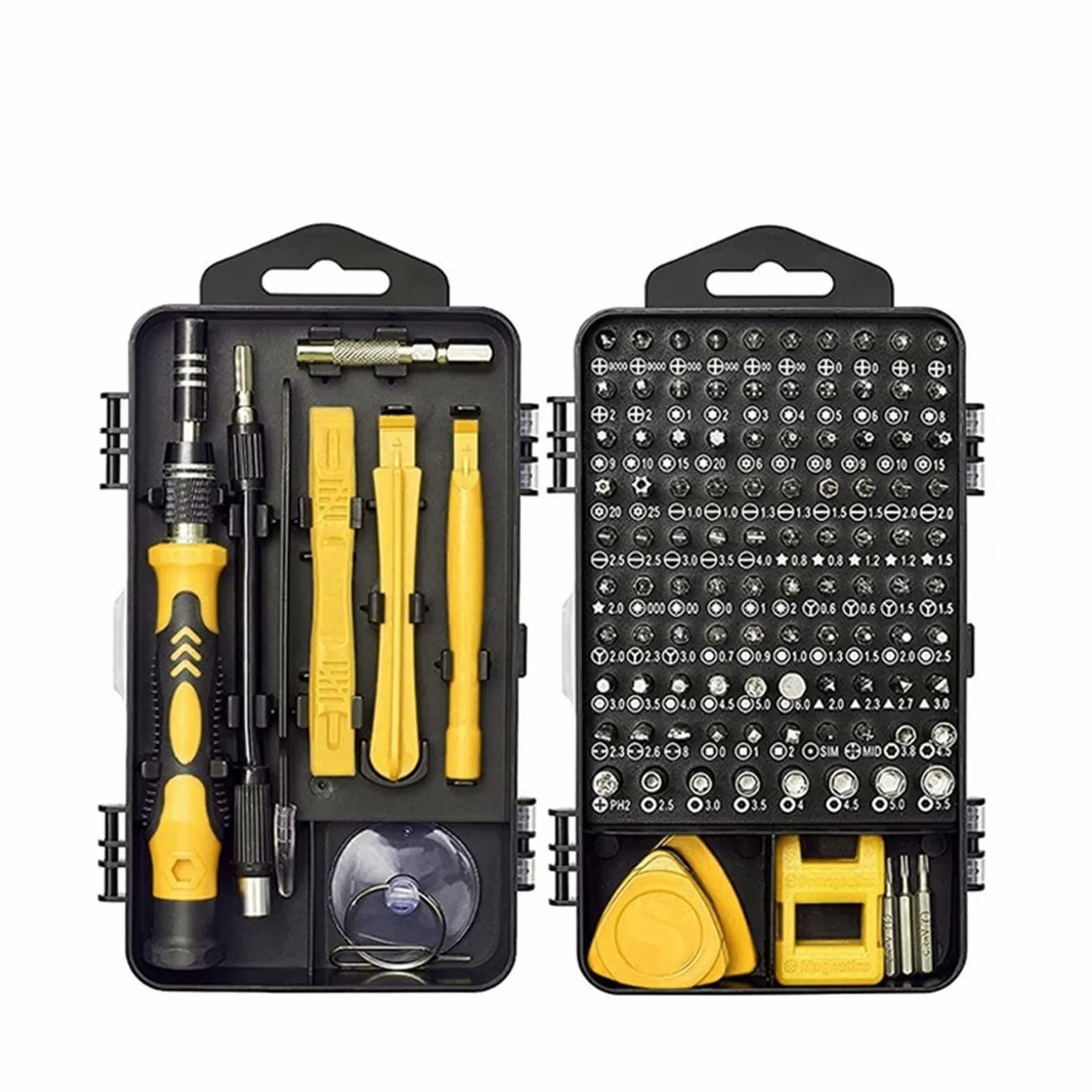 Zestawy narzędziowe 145 szt. Zestaw wkrętaków precyzyjnych Zestaw wkrętaków sześciokątnych Torx narzędzi domowych(122 yellow)