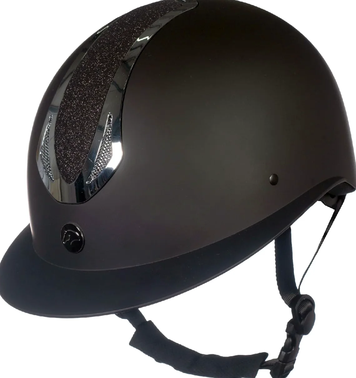 HKM Damski kask jeździecki Illusion Deep Blue/Gold 52-54 cm