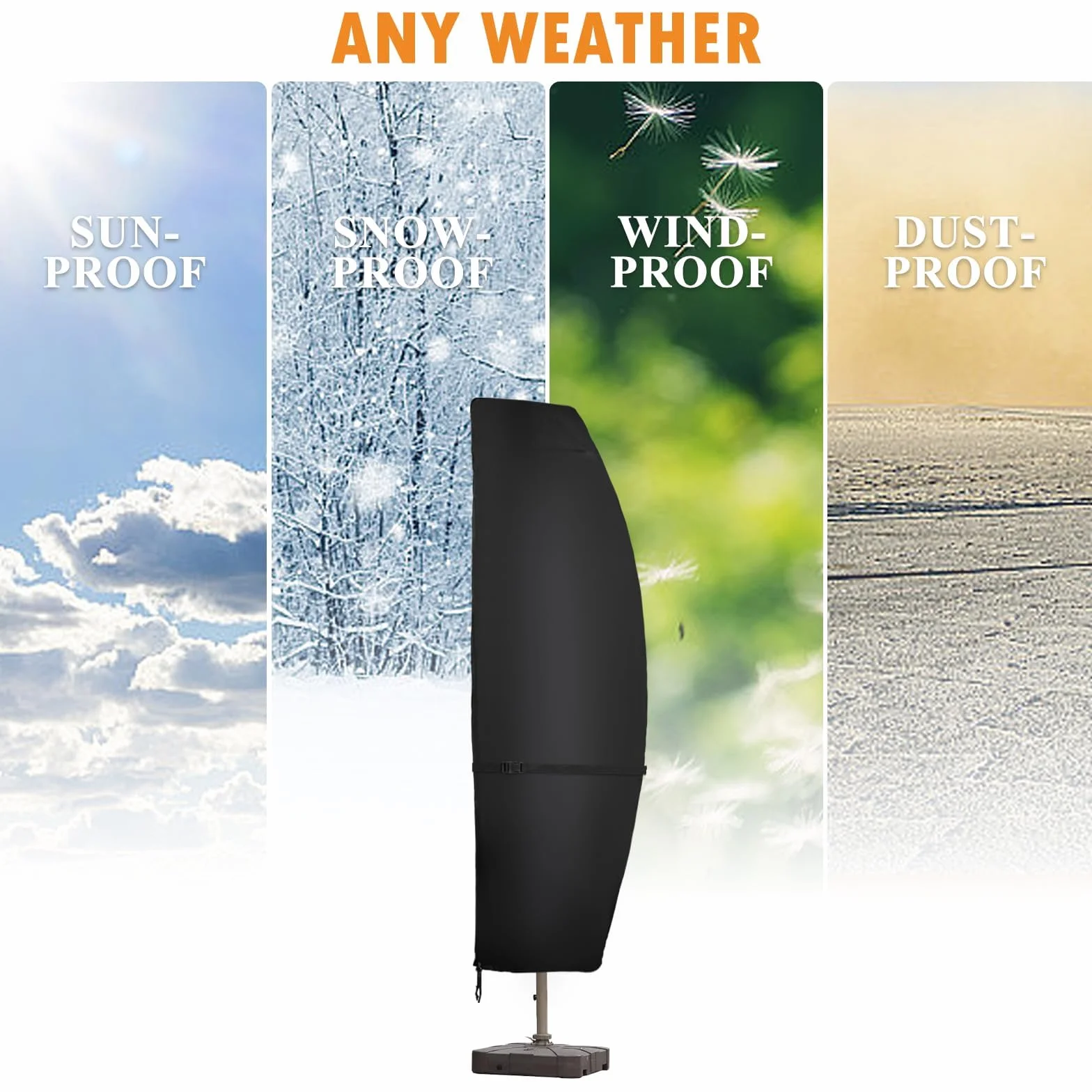 Pokrowiec na parasol ogrodowy 420D wodoszczelny 180x70x70cm do parasoli 390-450cm