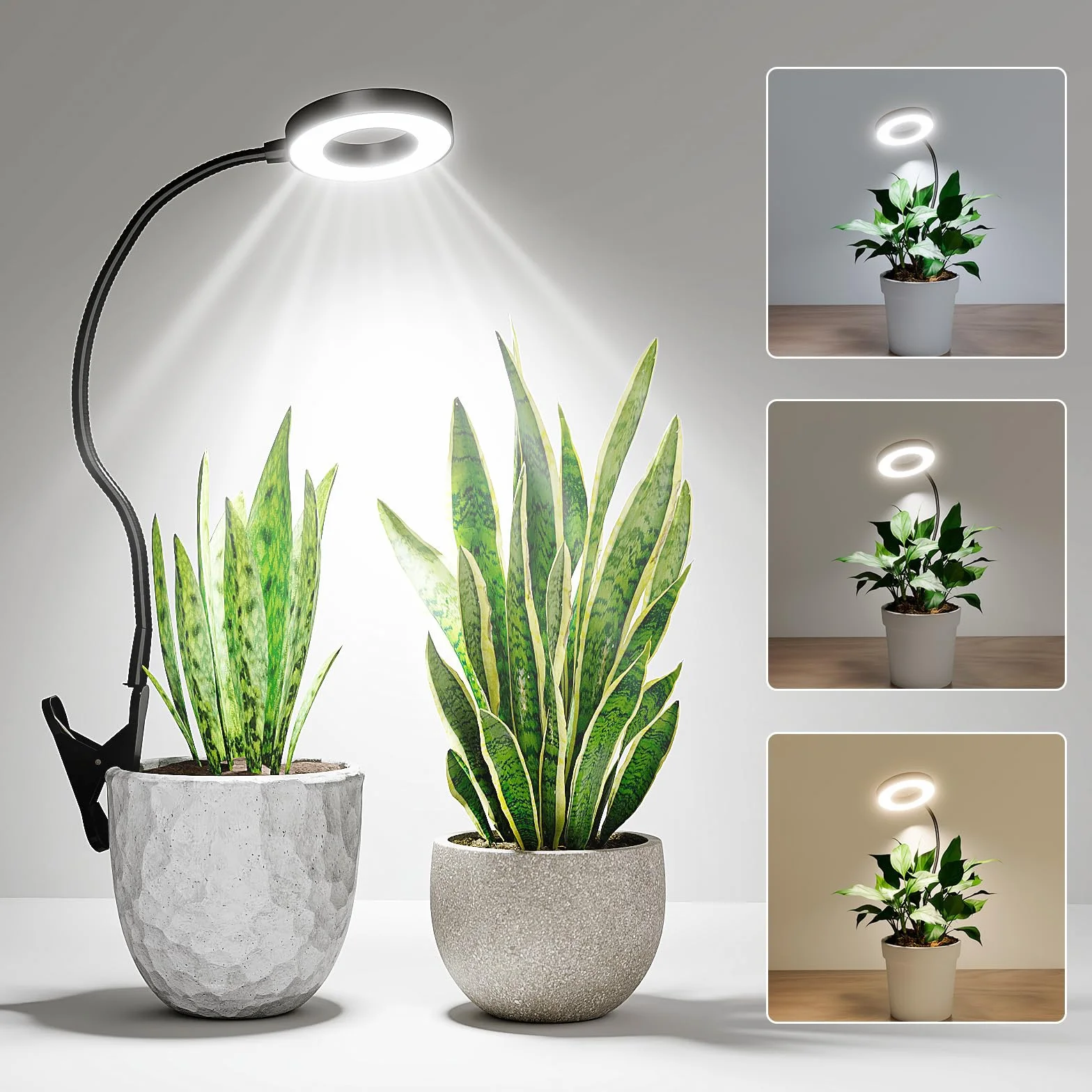 Bamworld Lampa do wzrostu roślin LED Pełne Spektrum z Timerem 5 Poziomów Jasności