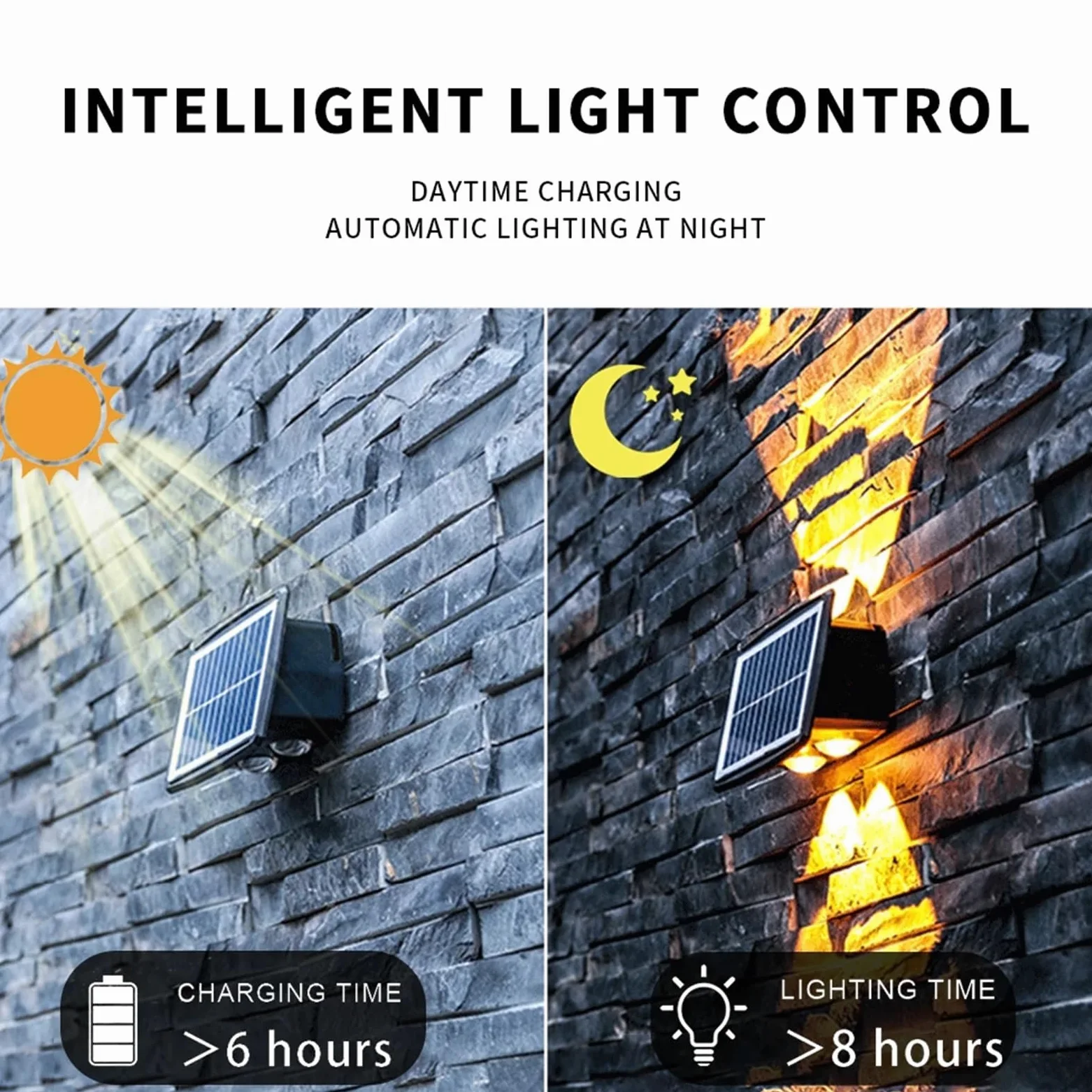 Zewnętrzna lampa solarna Led Lampa odblaskowa Wall Washer Potężna słoneczna lampa ścienna 1 sztuka, SAGESWA, 4led