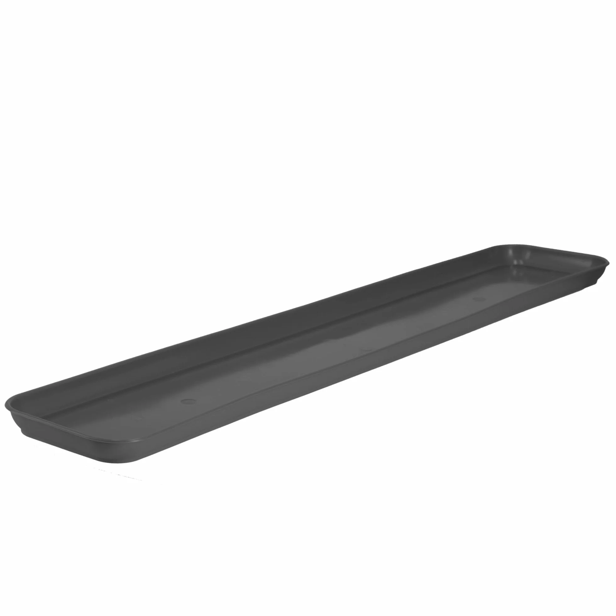 KADAX Podstawka 80 cm, do skrzynki na kwiaty, prostokątna podstawka pod kwiaty z tworzywa sztucznego, podkładka pod doniczki na balkon, podkładka na rośliny (antracytowa)