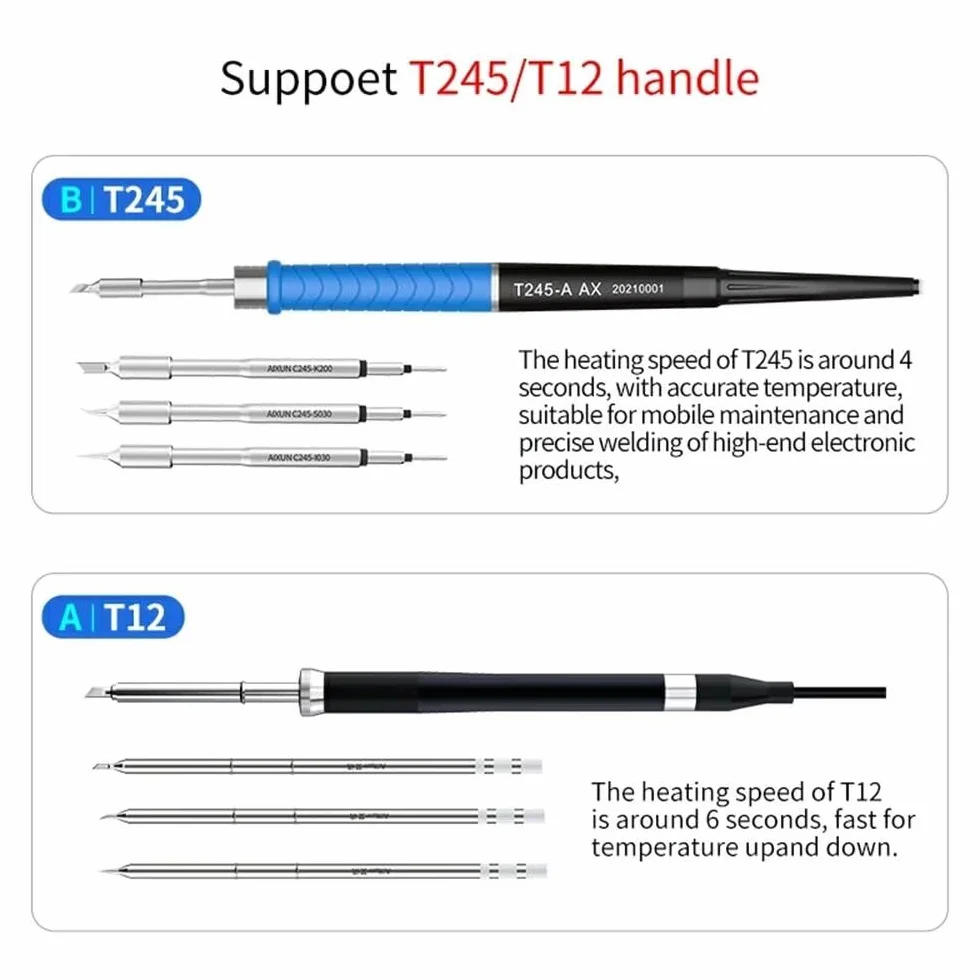 T3A 200W szybka stacja lutownicza z regulacją temperatury z uchwytem T12