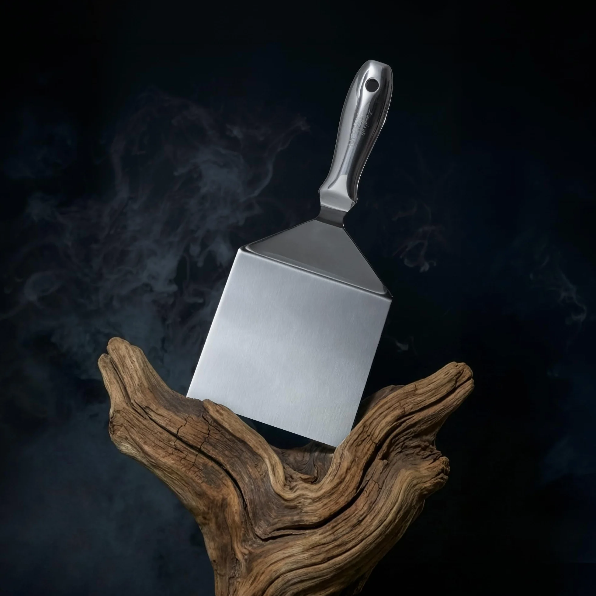 Łopatka do Płyty Grillowej ze Stali Nierdzewnej – Duża Elastyczna Łopatka z Gradientem i Polerowaniem Lustrzanym, Grill, BBQ, Teppanyaki, Do Zmywarki, Kontakt z Żywnością, 10 Lat Gwarancji